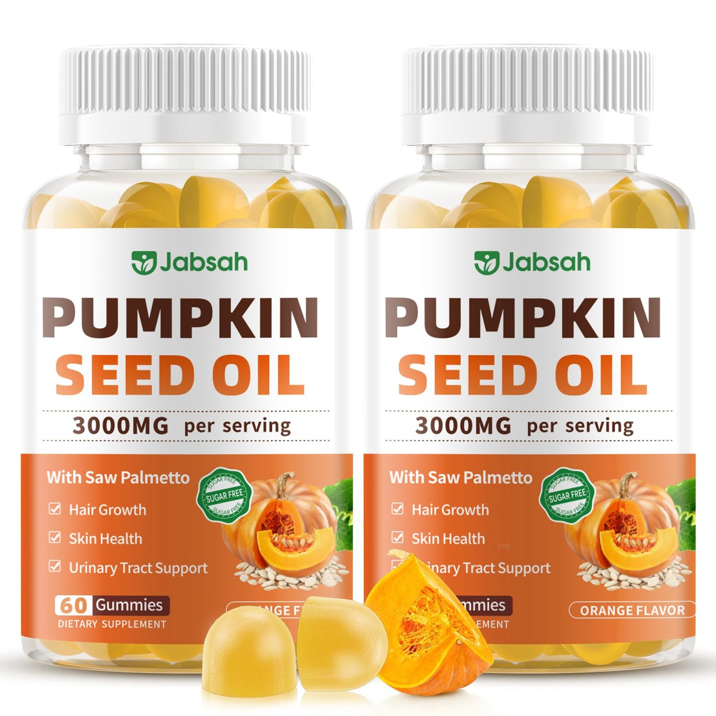 Jabsah Pumpkin Seed Oil with Saw Palmetto Gummies 120 Count