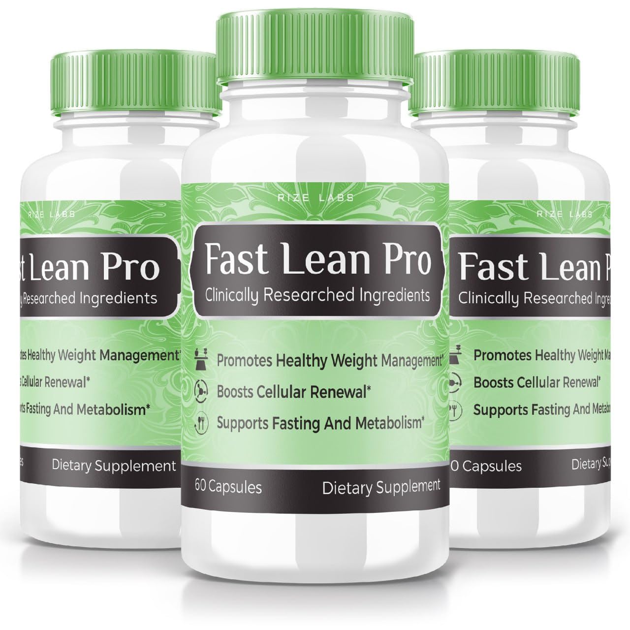 Rize Labs Fast Lean Pro Dietary Supplement Capsules, 180 Capsules