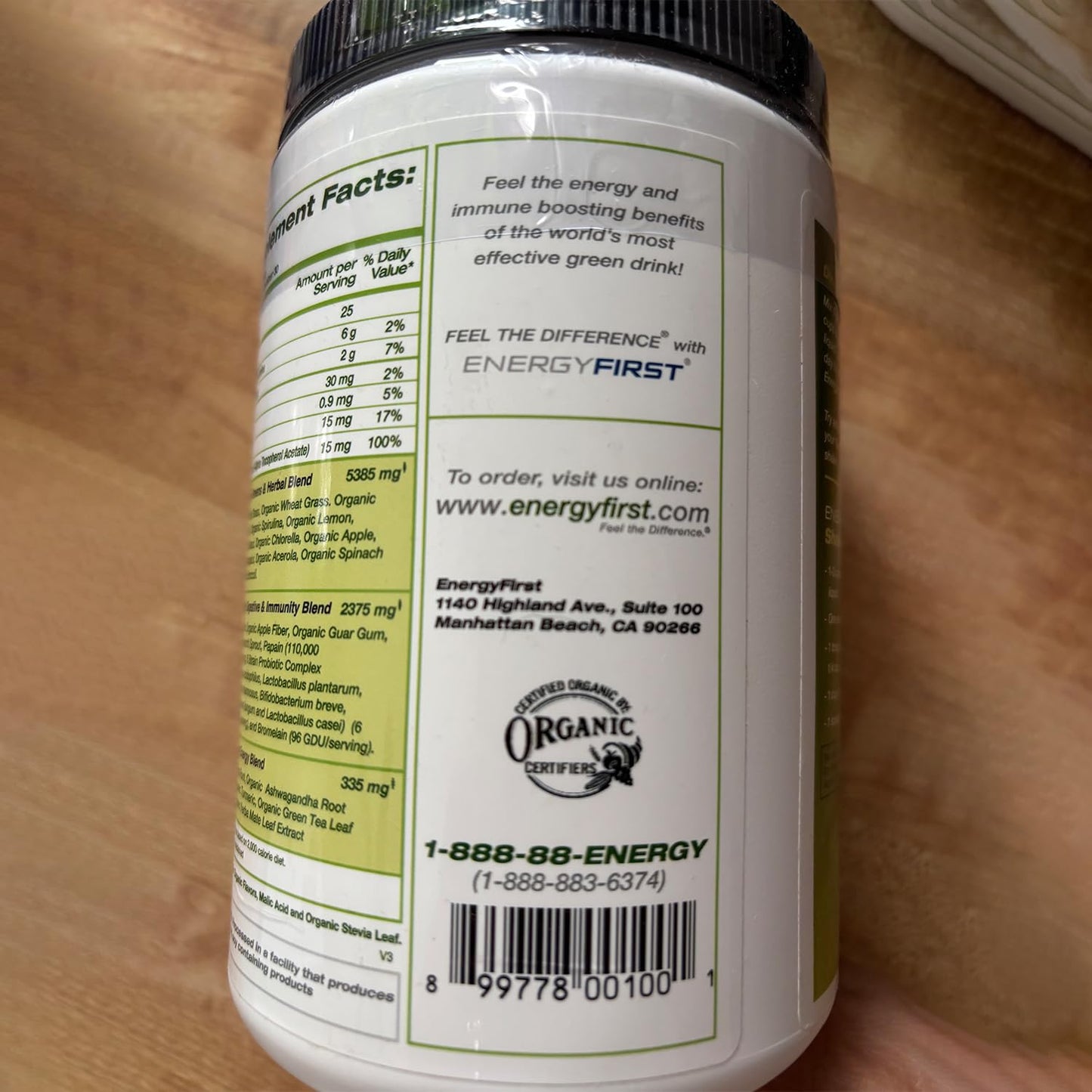 EnergyFirst Energize and Detoxify Greenergy Organic Superfood Powder 10.47 Ounce
