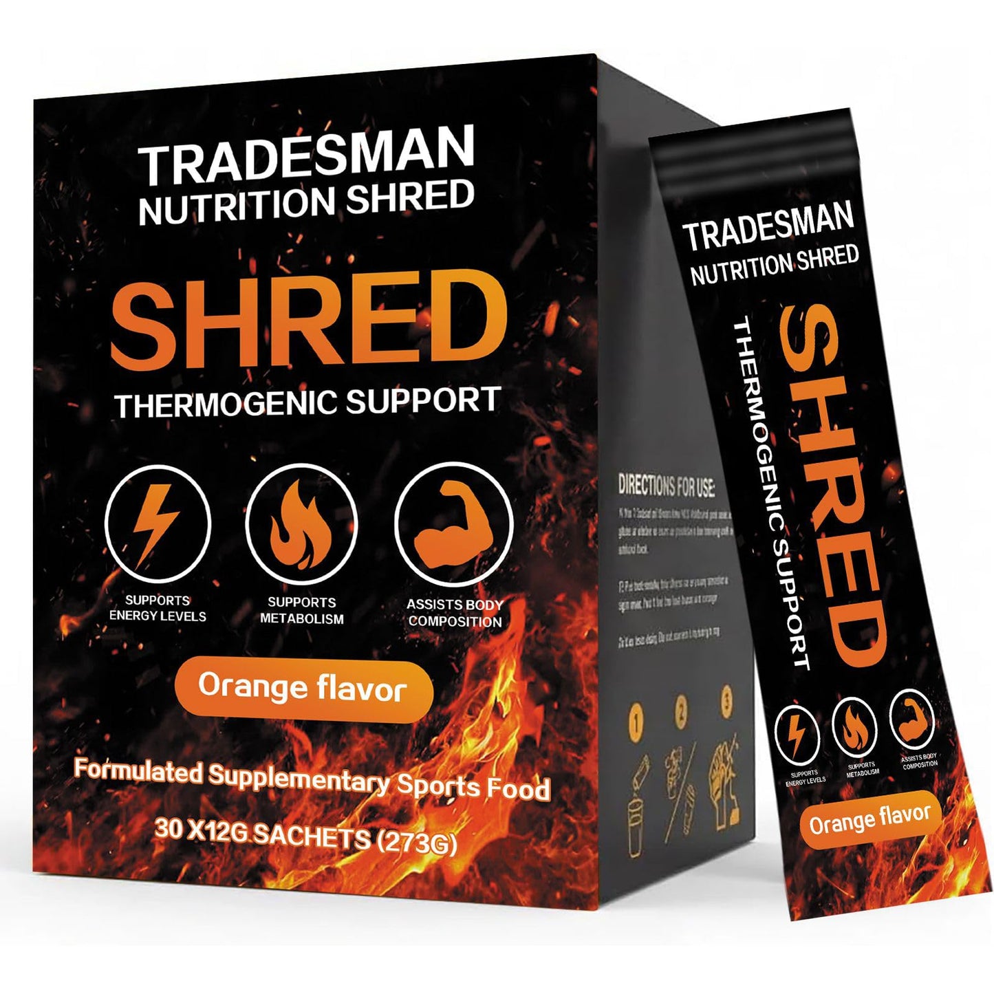 Tradesman Nutrition Shred Thermogenic Protein Powder 30 Sachets