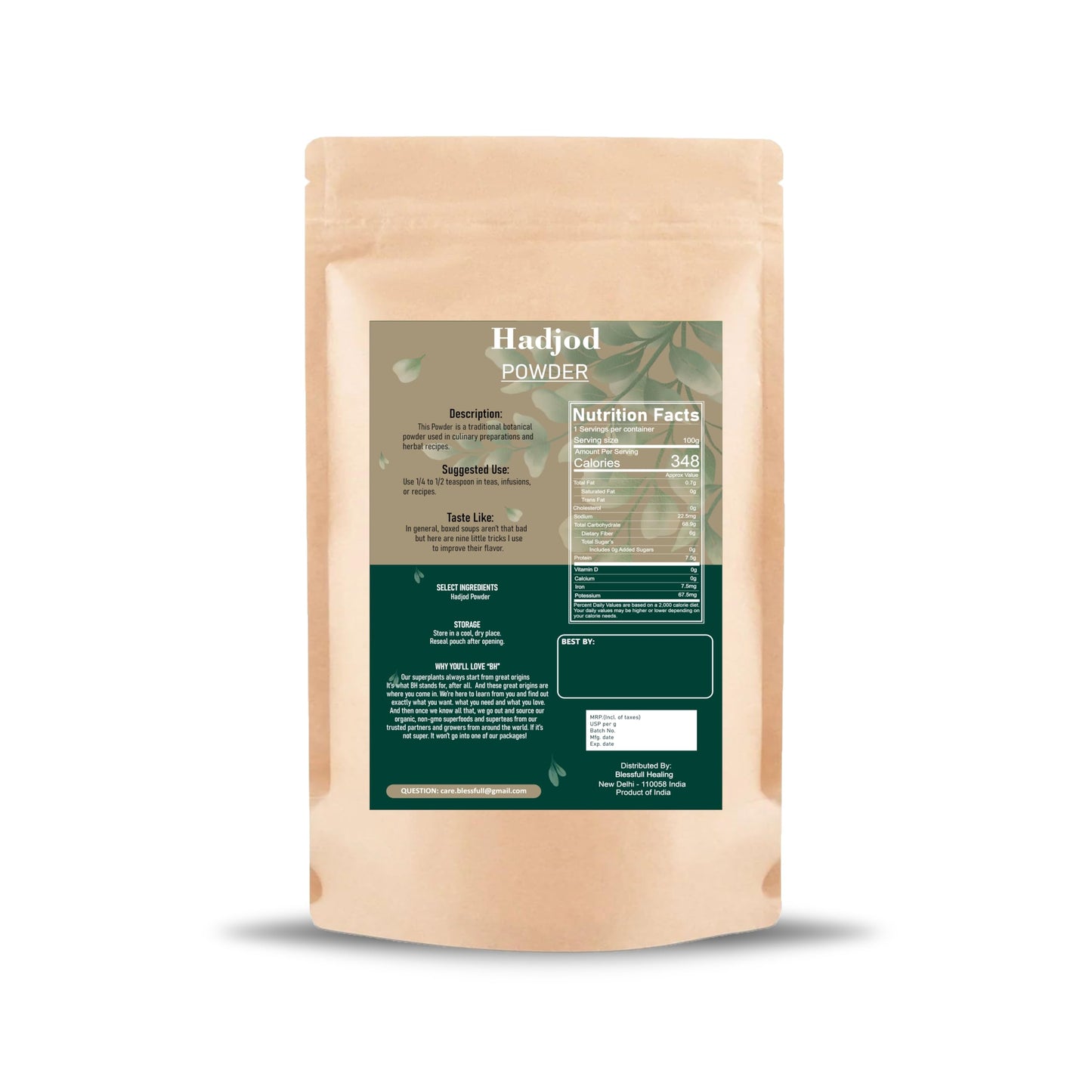 Blessfull Healing Hadjod Extract (Cissus Quadrangularis) Powder, 200 g