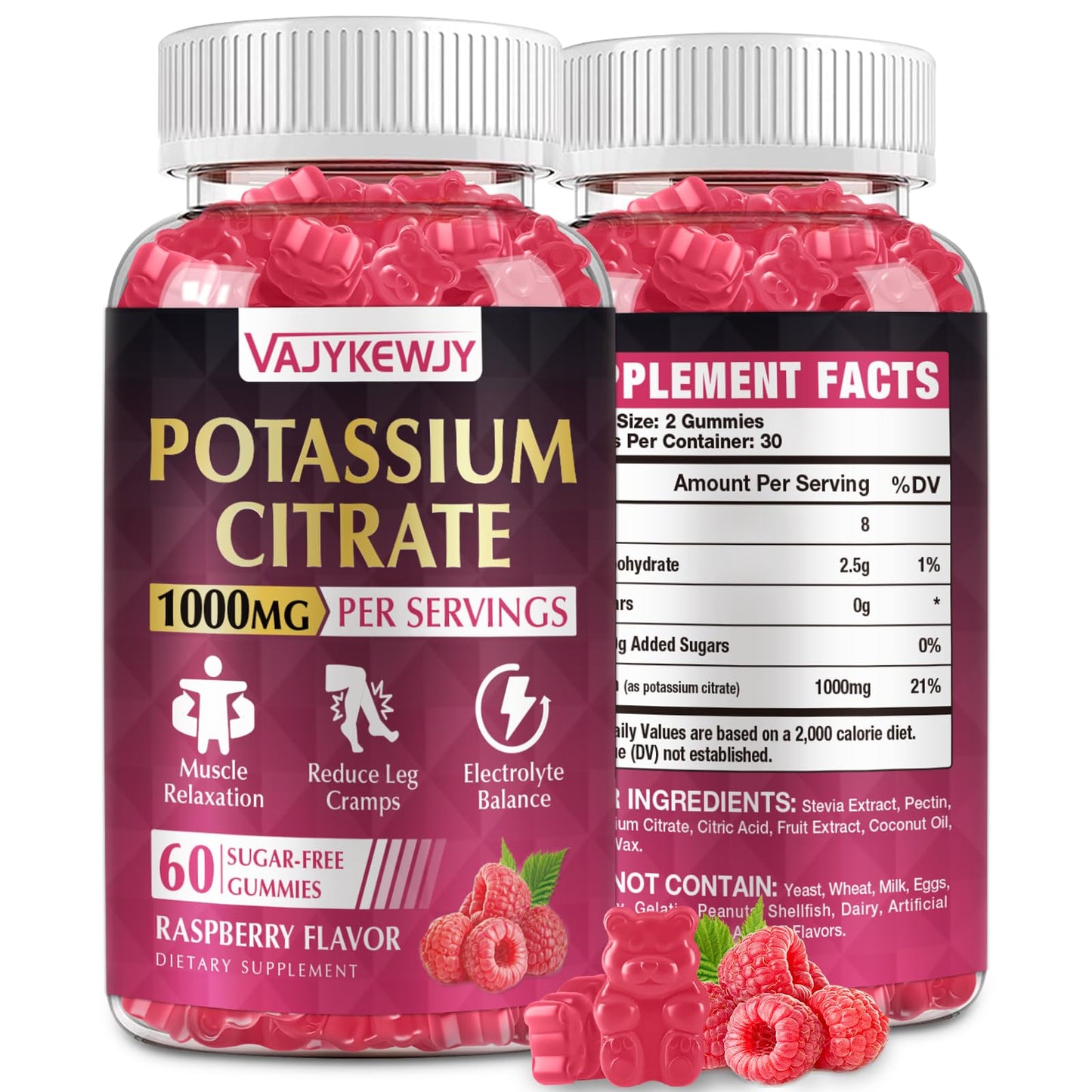 VAJYKEWJY Potassium Citrate Gummies 2-Count