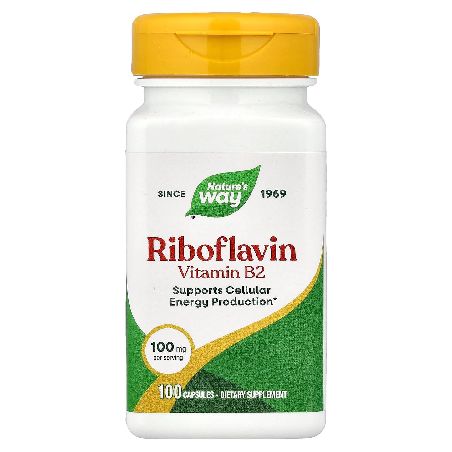 Nature's Way Vitamin B2 100 mg Capsules, 200 Count