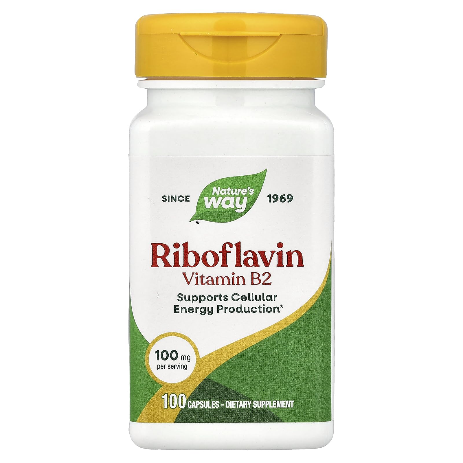 Nature's Way Vitamin B2 100 mg Capsules, 200 Count