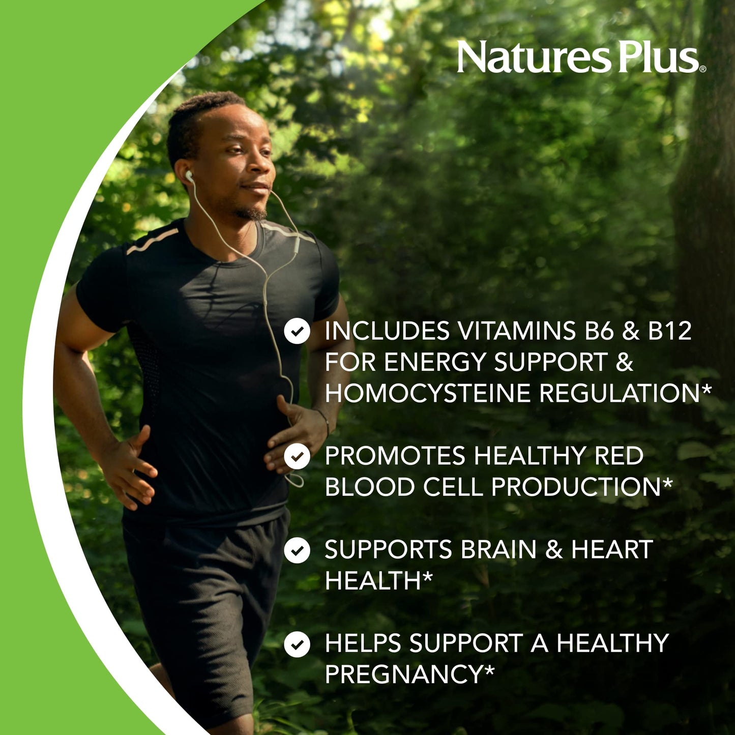NaturesPlus Folic Acid Hearts 90 Tablets
