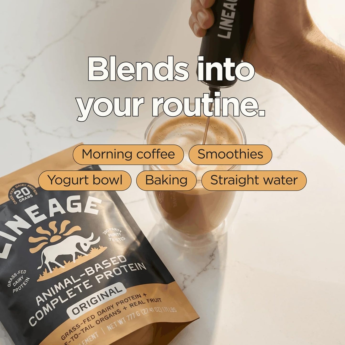 Lineage Provisions Whey Protein Powder 27 oz