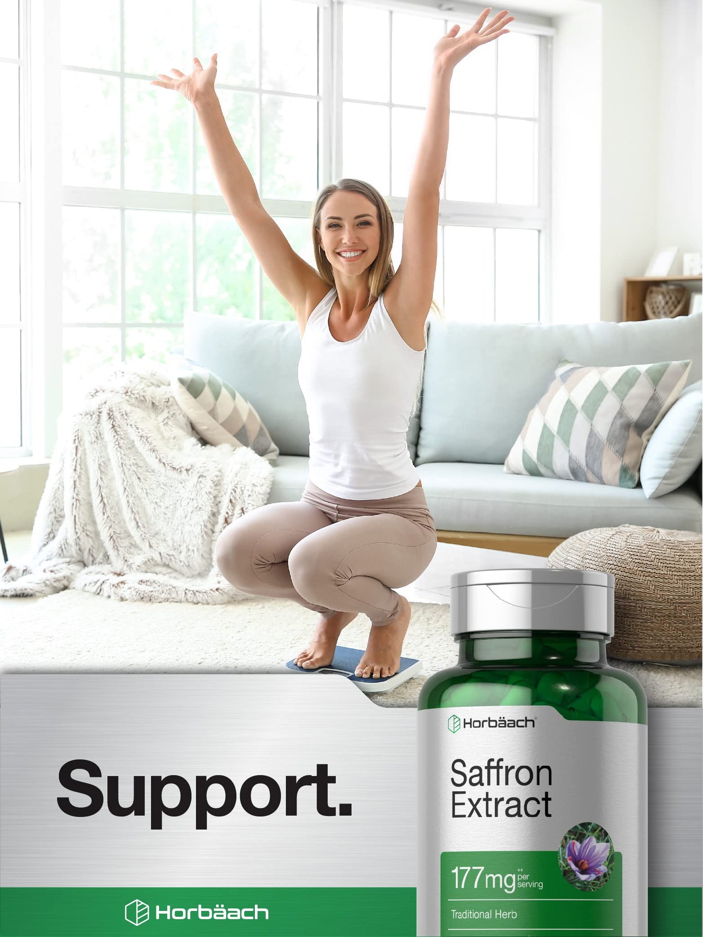 Horbäach Saffron Extract, 60 Capsules