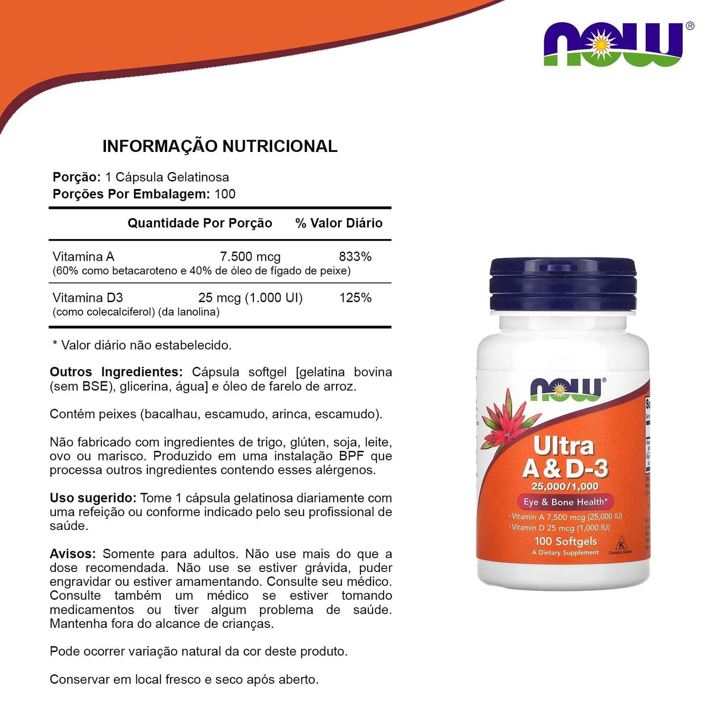 NOW Foods Ultra A & D 25000/1000 Softgels 3-Pack