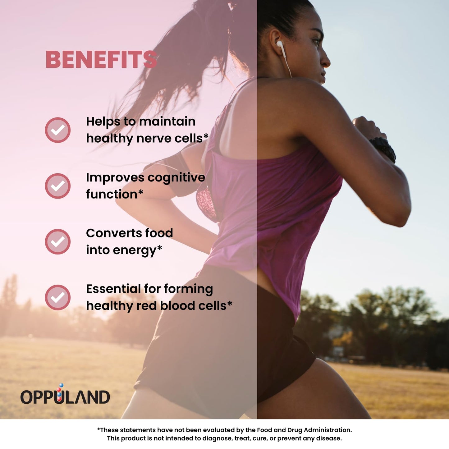 oppuland Methyl B-12 5000mcg Chewable with Folate - Vitamin B12 Methylcobalamin Sublingual Tablets - Supports Energy & Brain Function - Vegan Supplement - Cherry Flavor - 140 Count