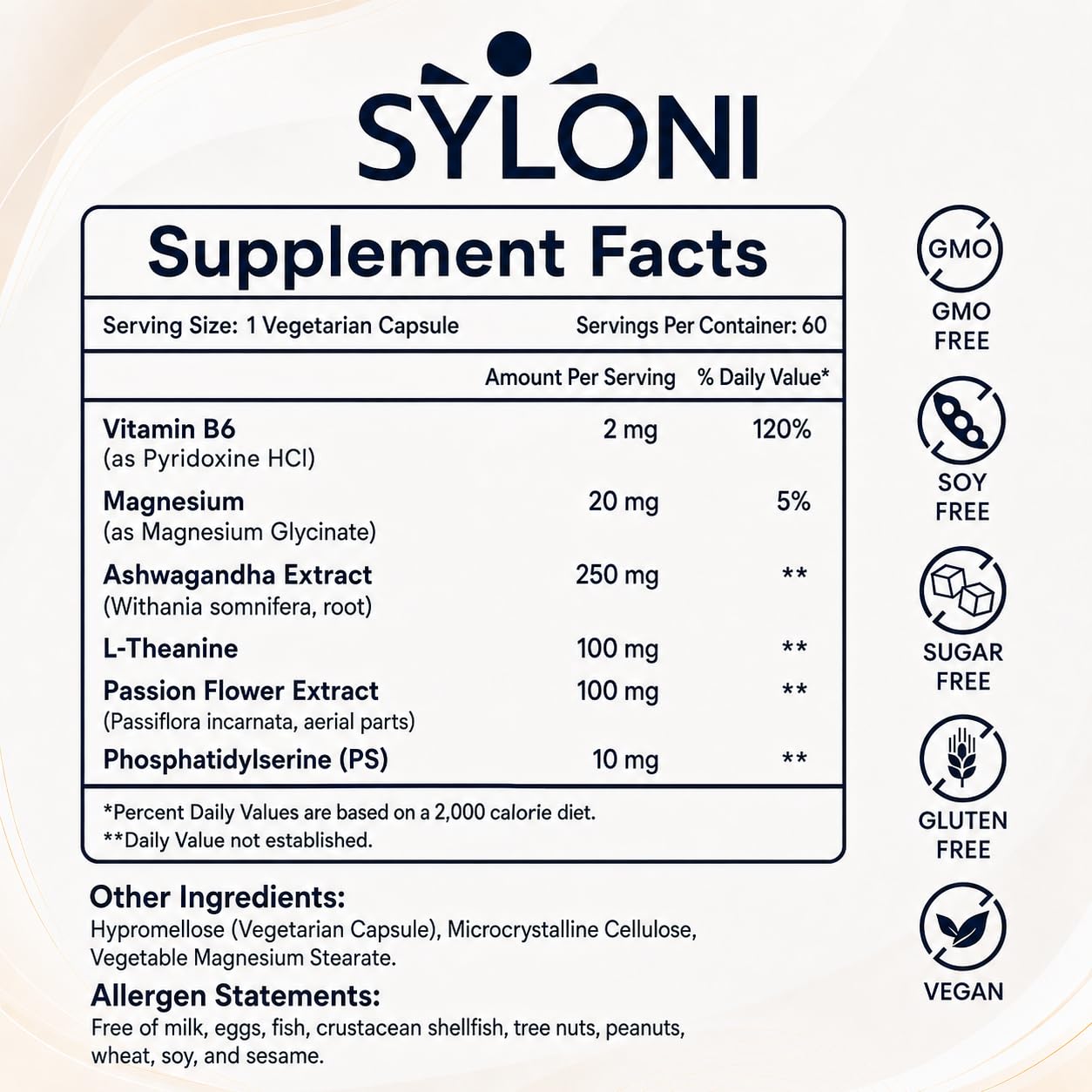 Syloni Cortisol Supplements for Women Capsules 60 Count