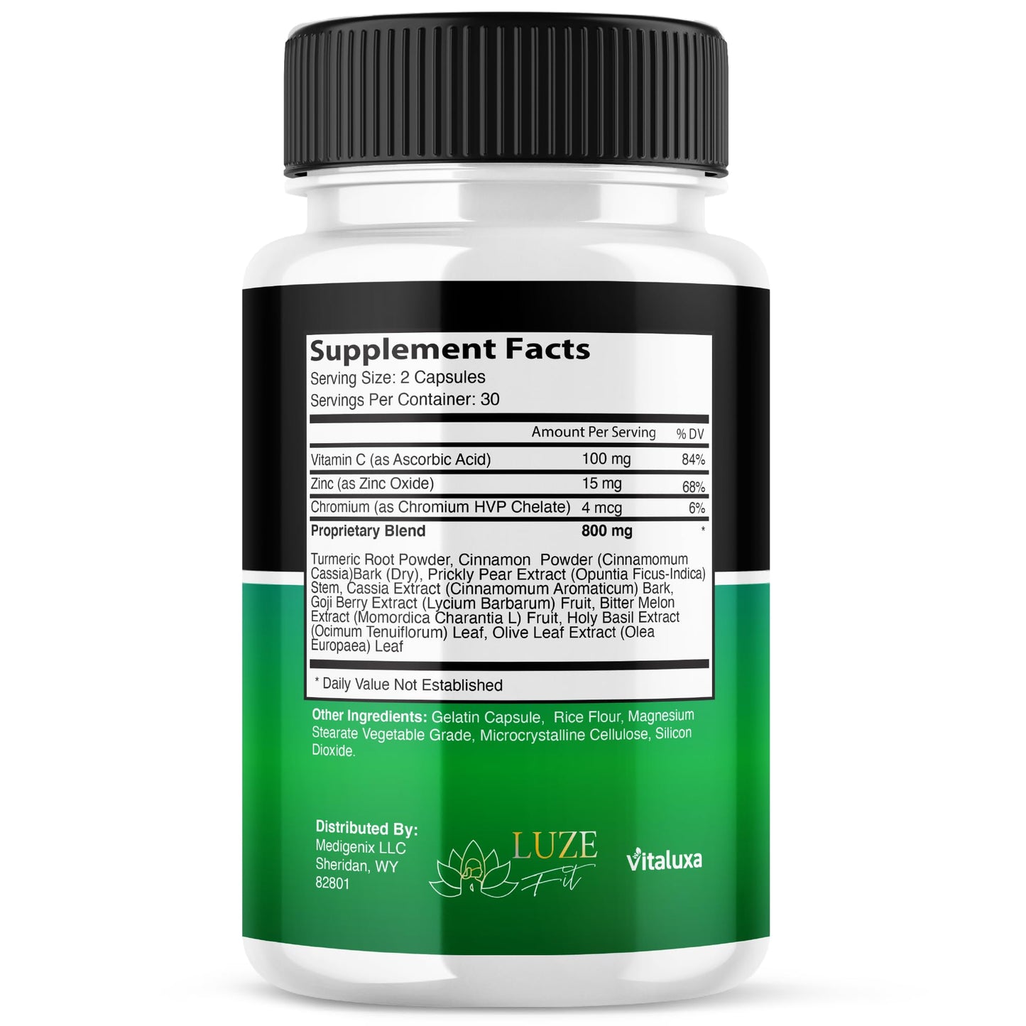 Vitaluxa Luze Fit Detox Capsules, 60 Capsules