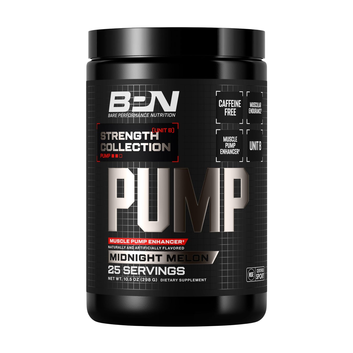 BARE PERFORMANCE NUTRITION BPN Pump Pre-Workout Muscle Pump Enhancer with L-Citrulline Midnight Melon Powder 10.5 oz