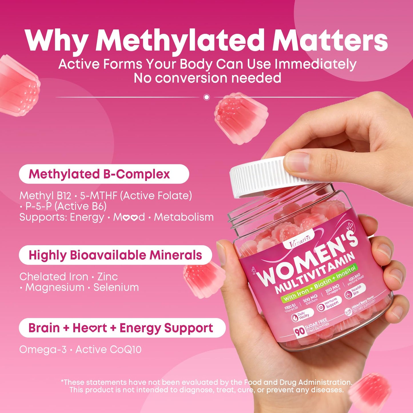 Vazatisi Women's Multivitamin Gummy 180 Count