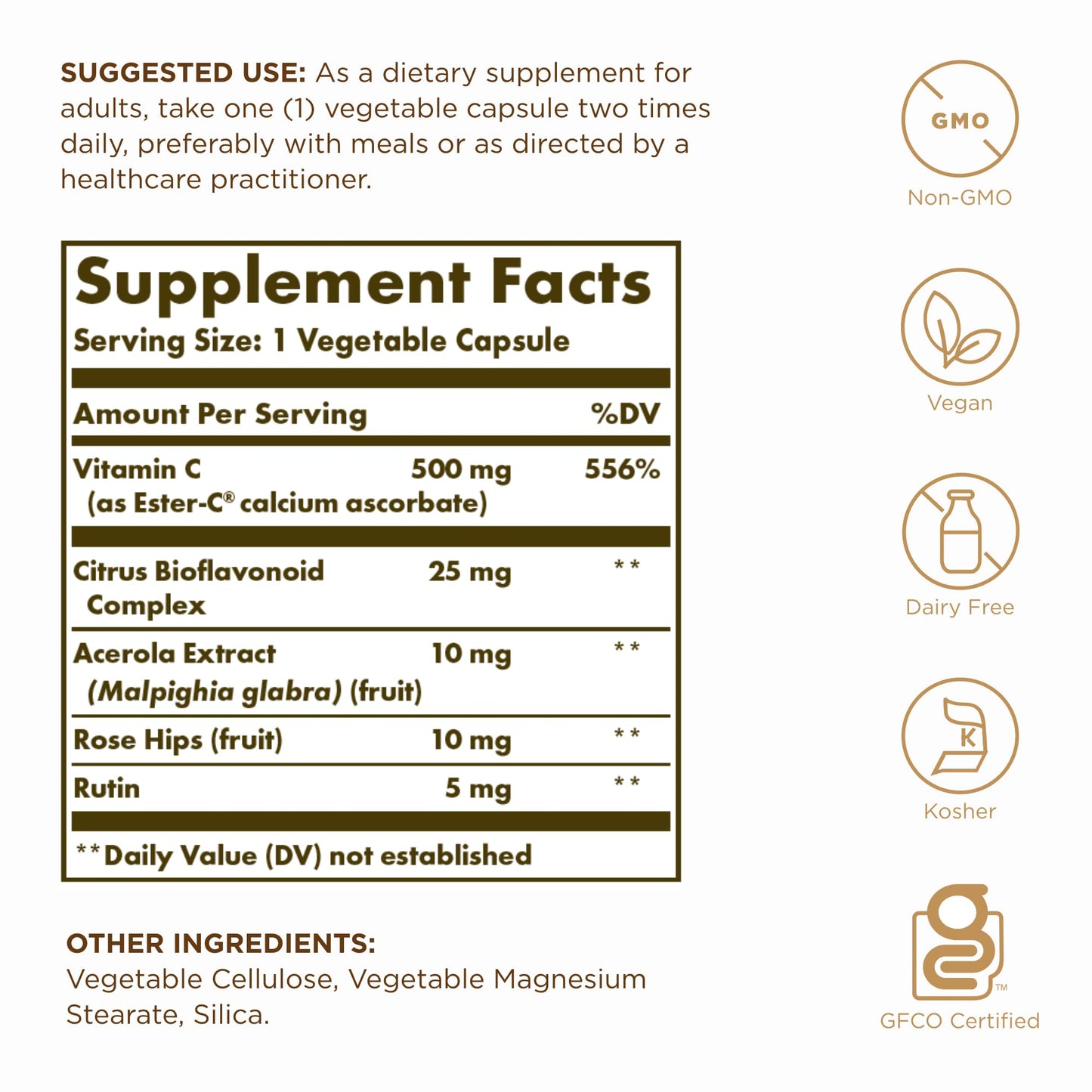 Solgar Ester-C Plus 500 mg Vitamin C (Ascorbate Complex) Capsule 250 Capsules