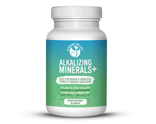 Alkaline for Life Alkalizing Minerals+ Bioavailable Calcium, Magnesium & Potassium 100 Tablets
