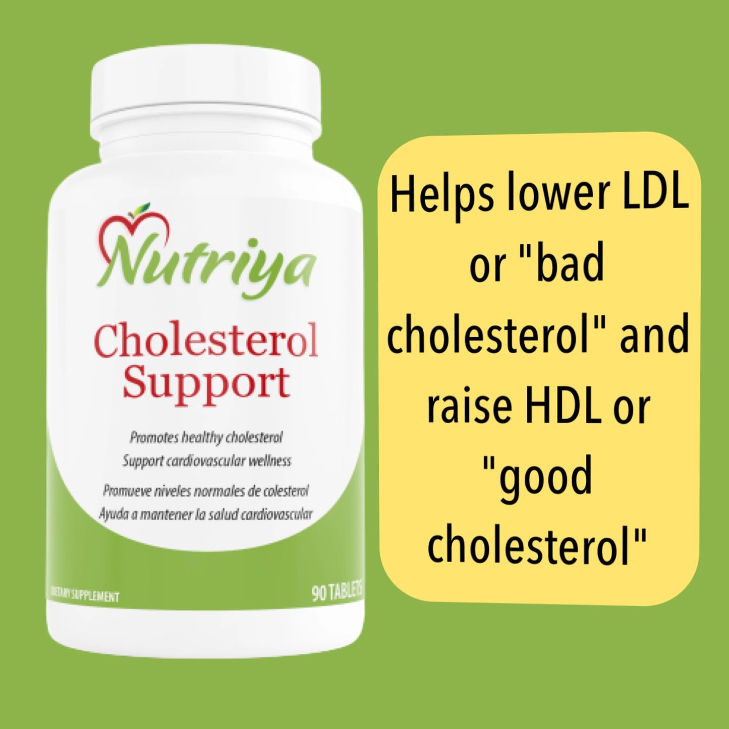 Nutriya Cholesterol Support Tablets 90 Count