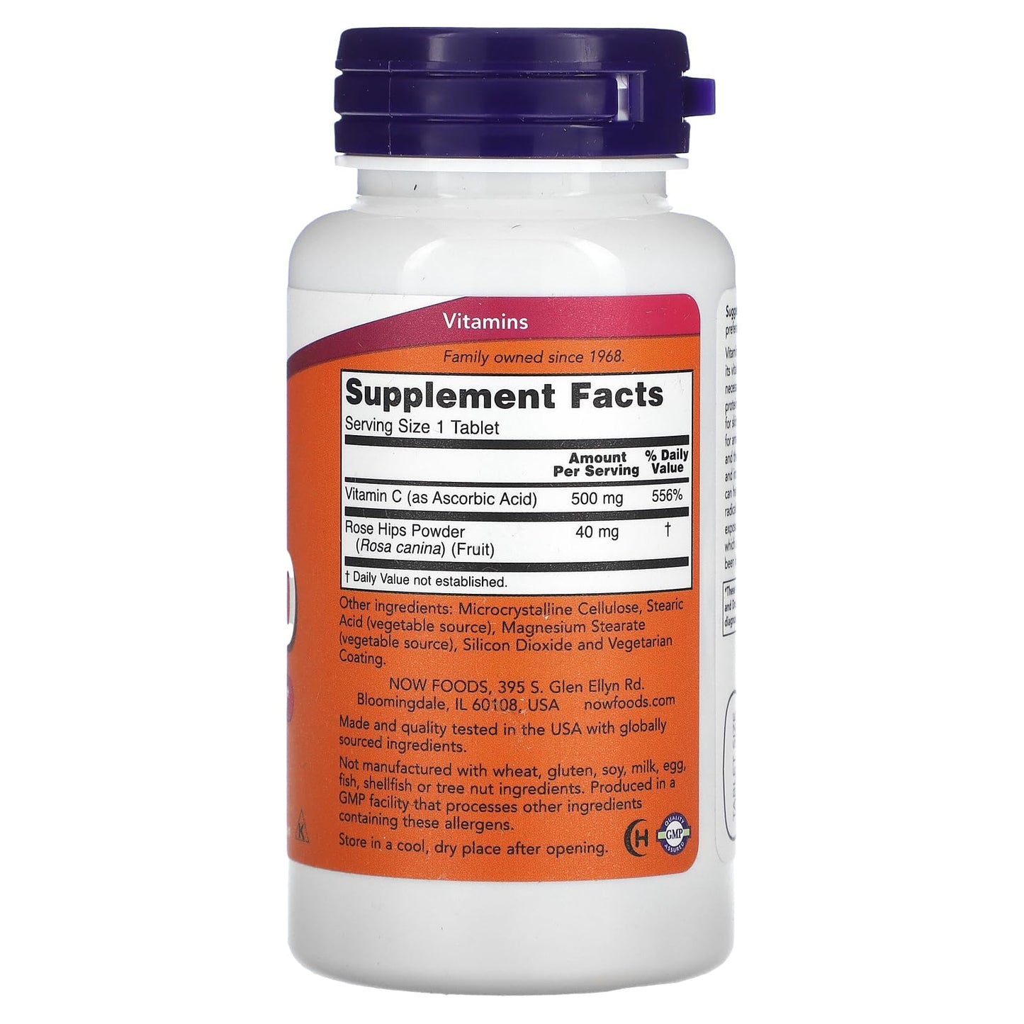 NOW Foods C-500 with Rose HIPS 1 Tablet