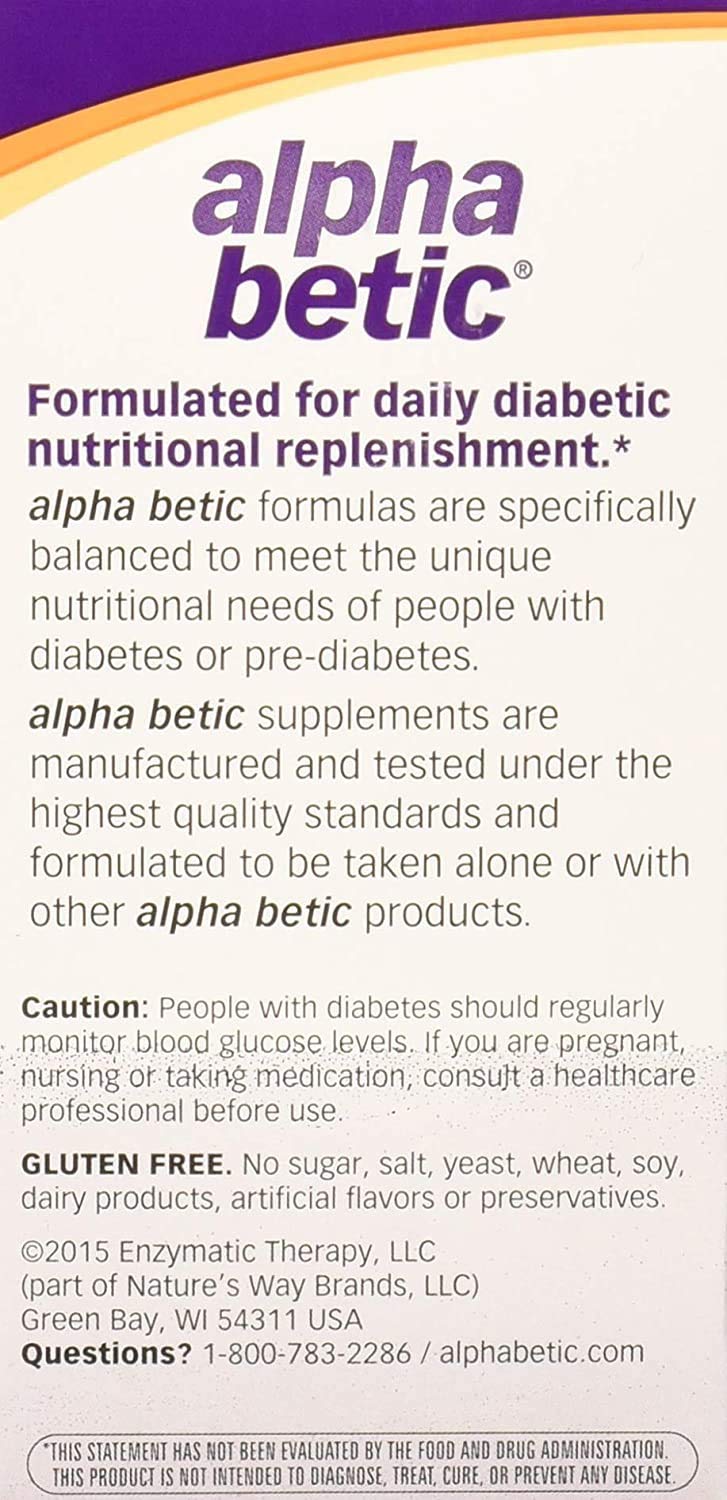 Alpha Betic Once Daily Multivitamin for Diabetics Tablet 90 Count