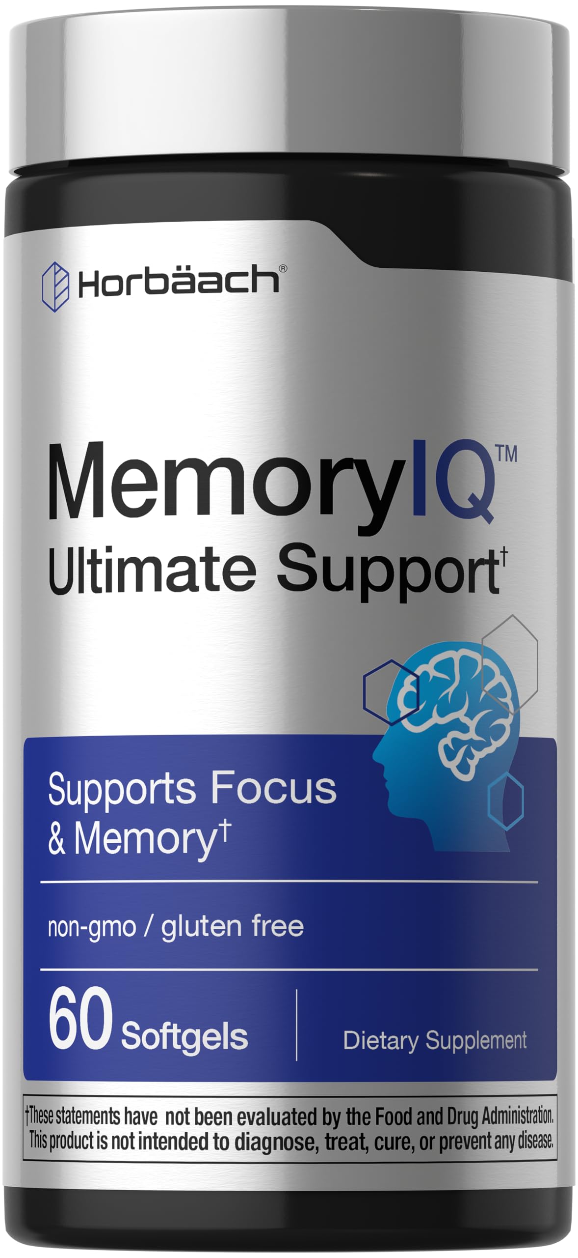 Horbäach Memory IQ Brain Support Supplement 60 Softgels