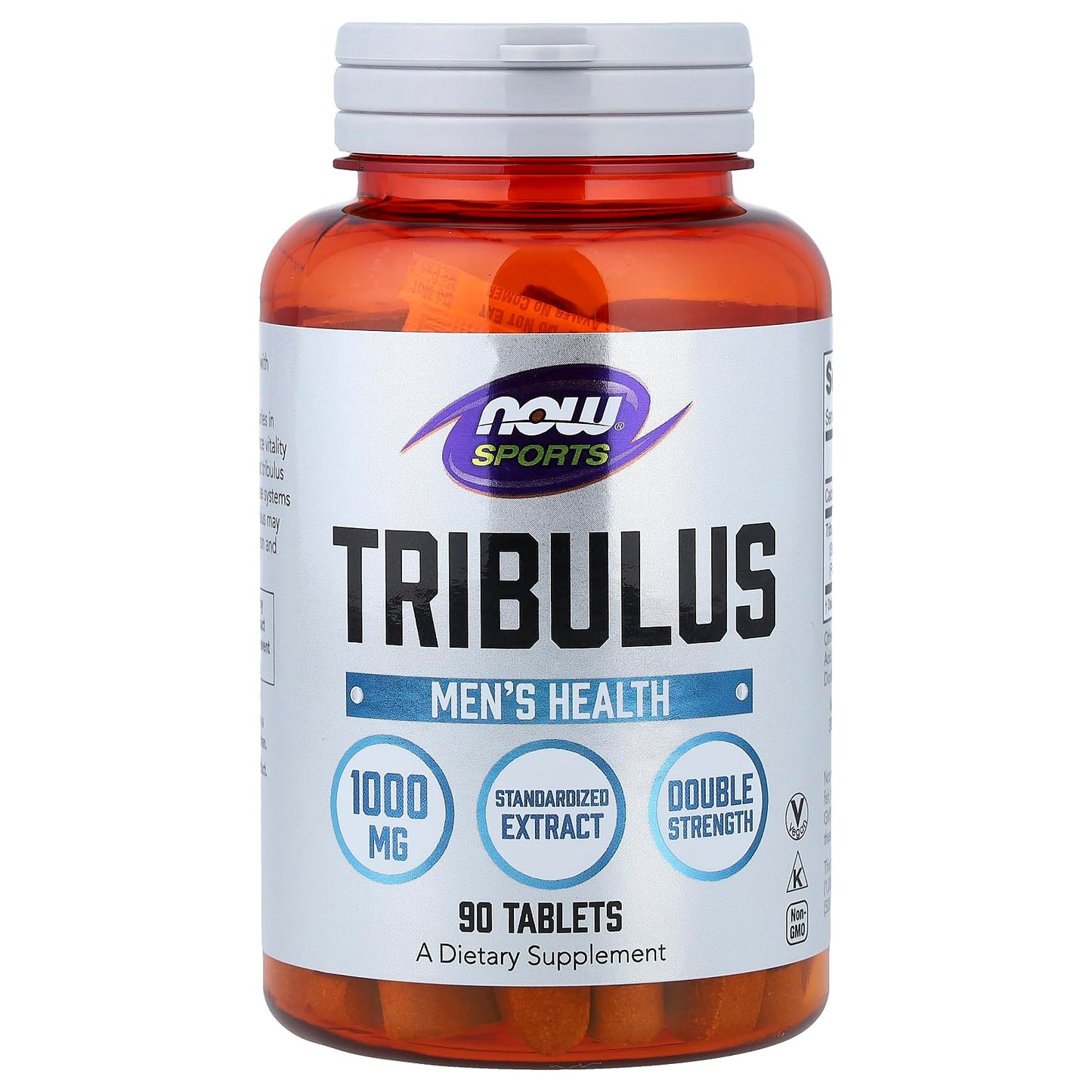 NOW Foods Tribulus (Tribulus terrestris) 1,000 mg Double Strength Men's Health Tablets, 90 Count