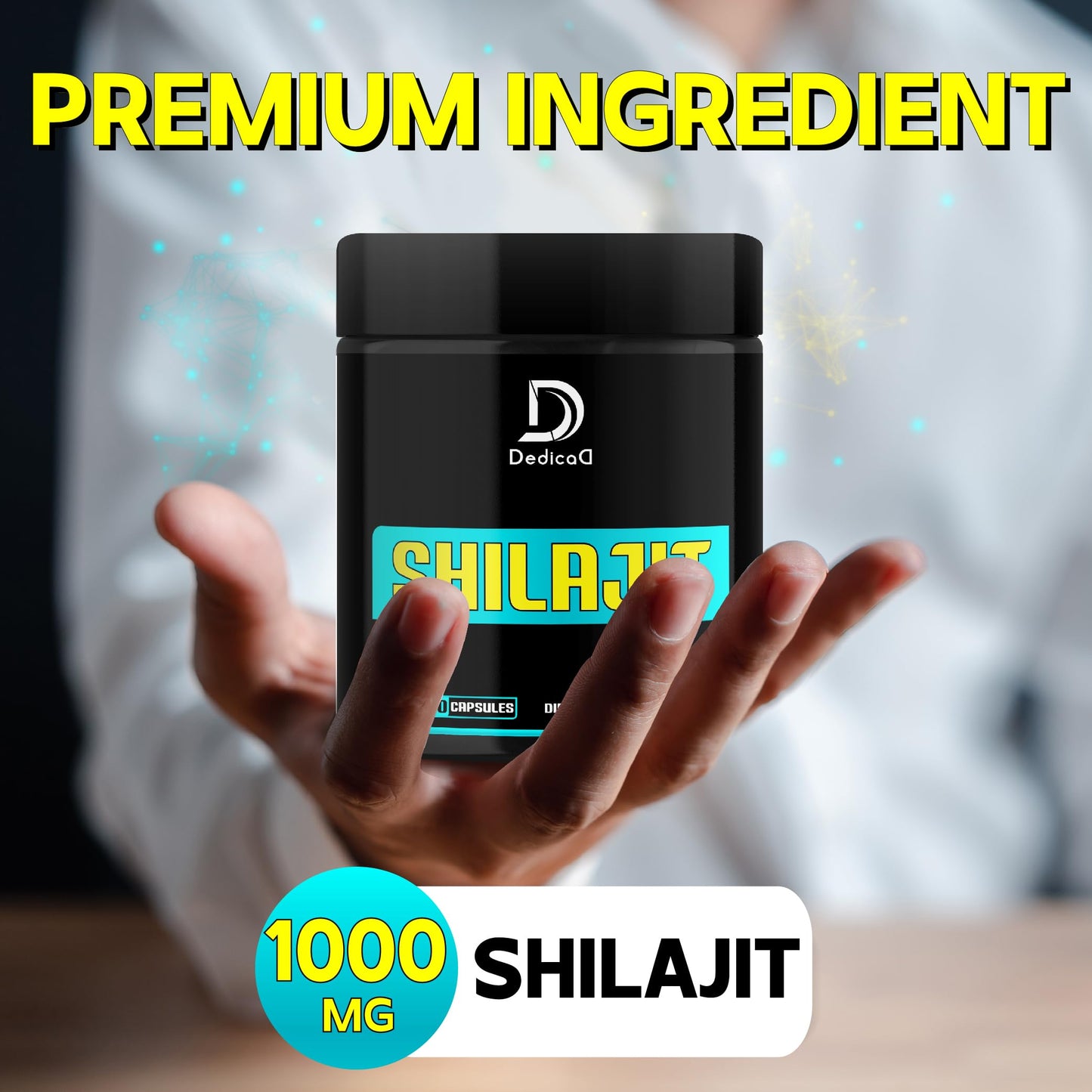 DEDICAD 1000Mg Shilajit Capsules, 180 Capsules