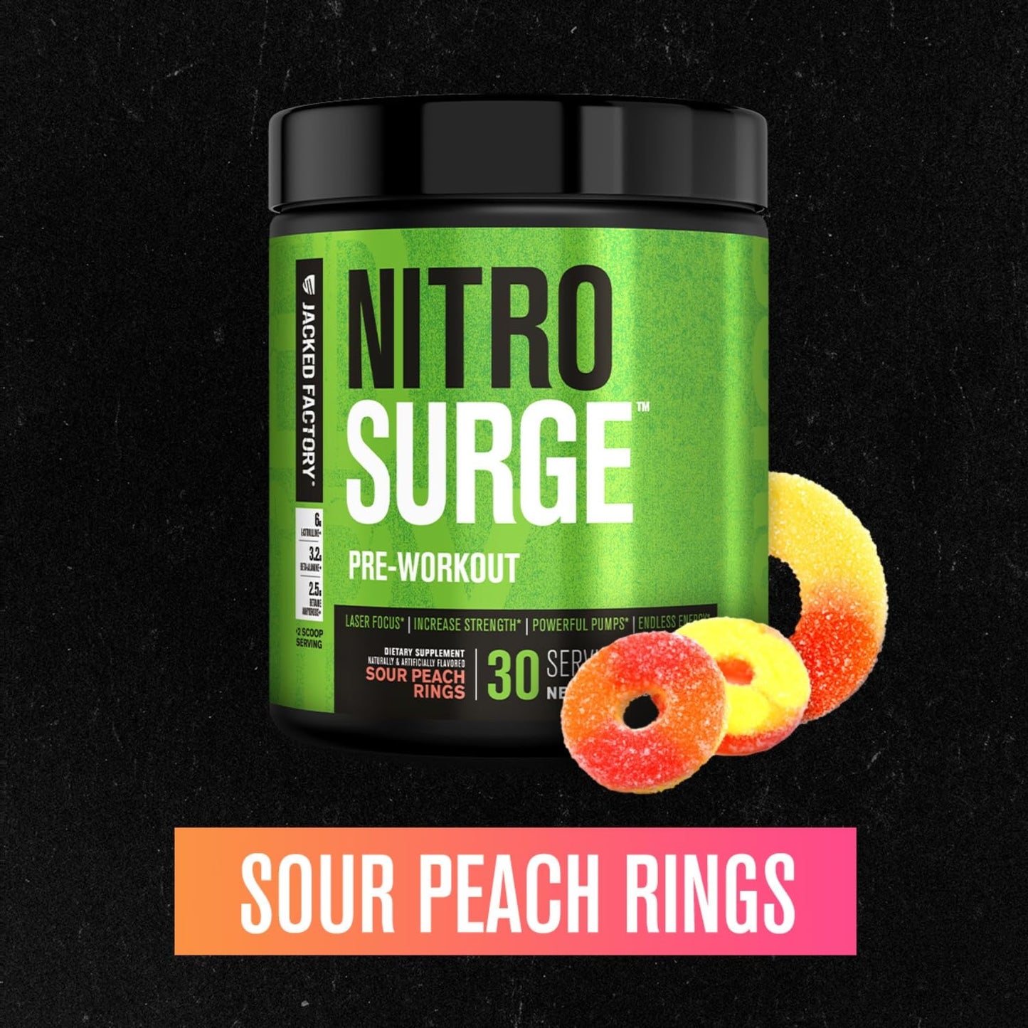 Jacked Factory NITROSURGE Pre Workout Supplement Powder 9.2