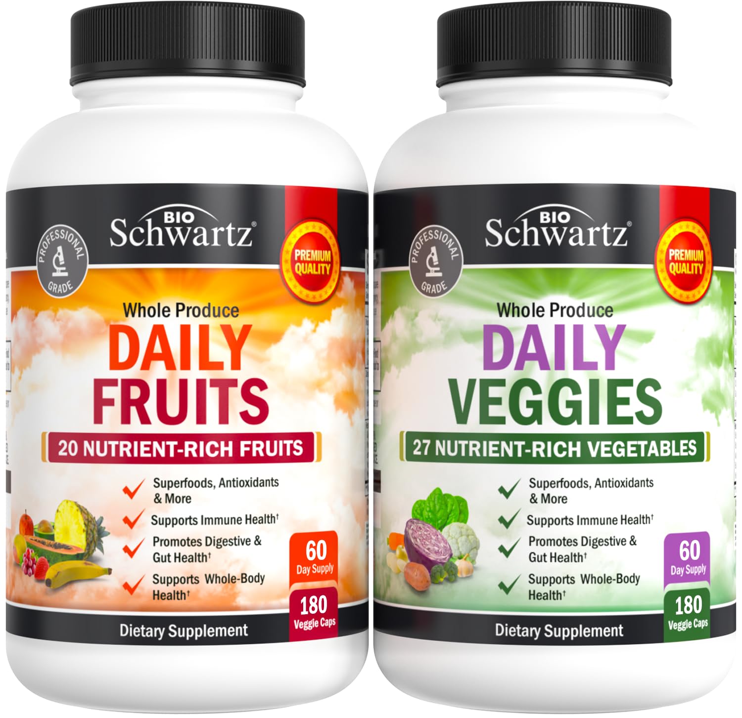 BioSchwartz Daily Fruits and Vegetables Supplement Capsules, 360