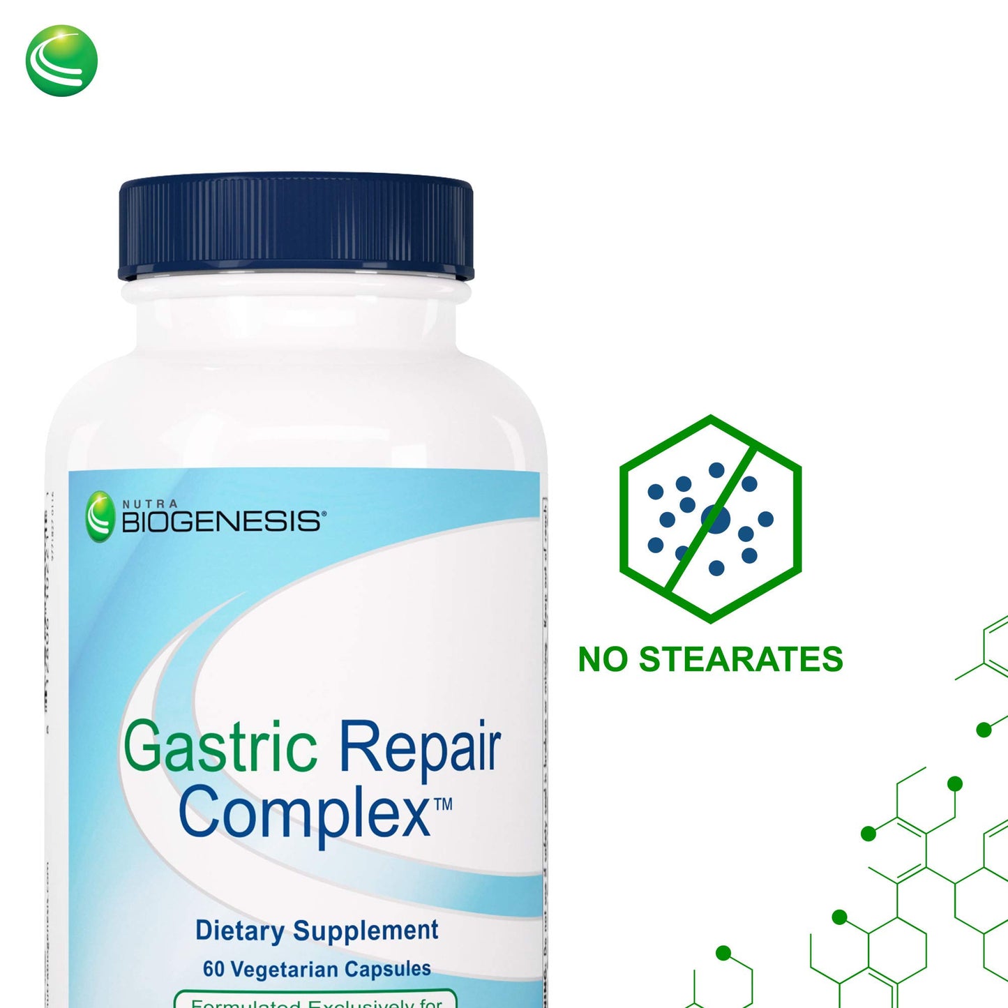 Nutra BioGenesis Gastric Support Complex DGL Licorice Supplement 60 Capsules