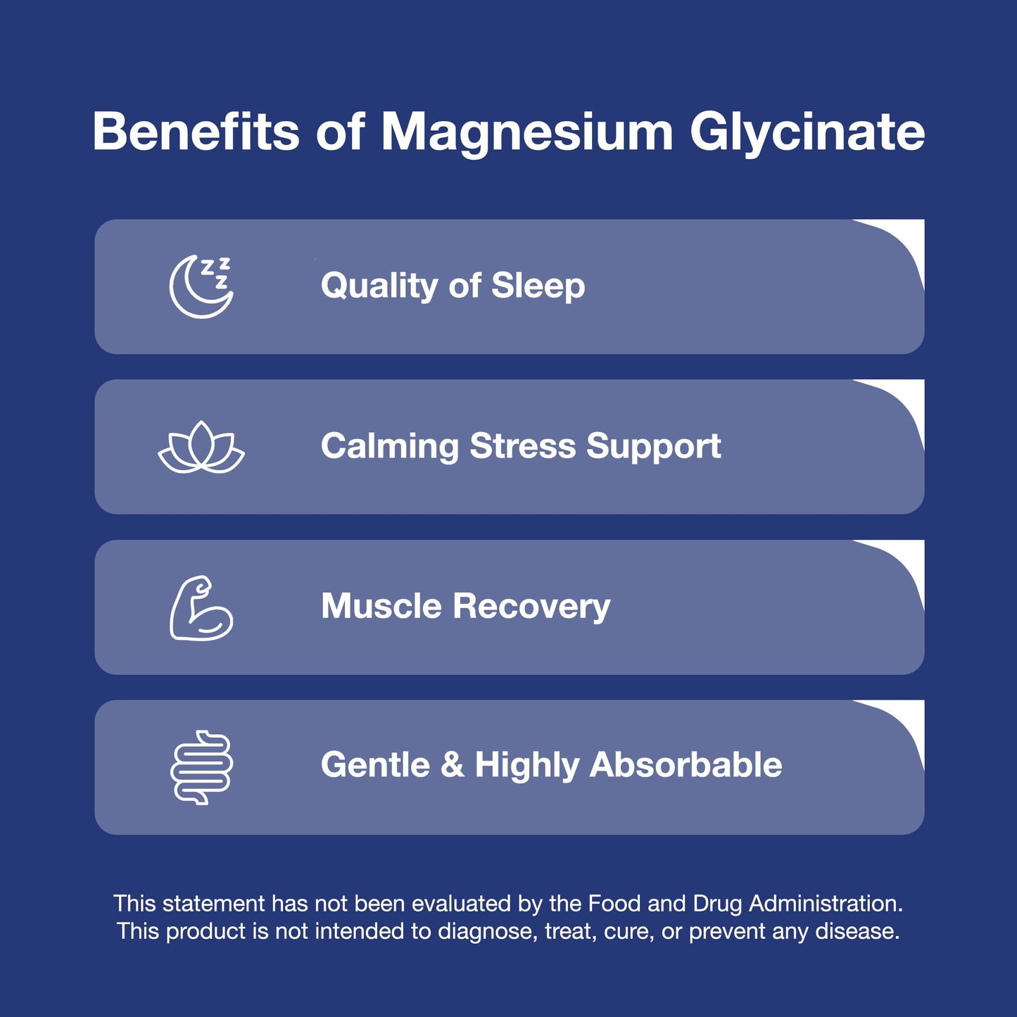 Pure Powder Nutrition Magnesium Bisglycinate (Glycinate) 100mg Capsules, 100 Count