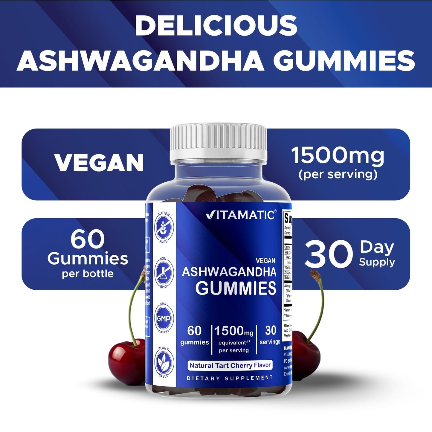 Vitamatic Ashwagandha Gummies 60 Gummies