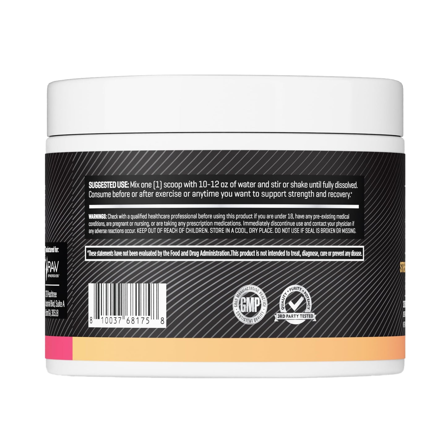 RAW Synergies Creatine Peach Candy 30 Capsules