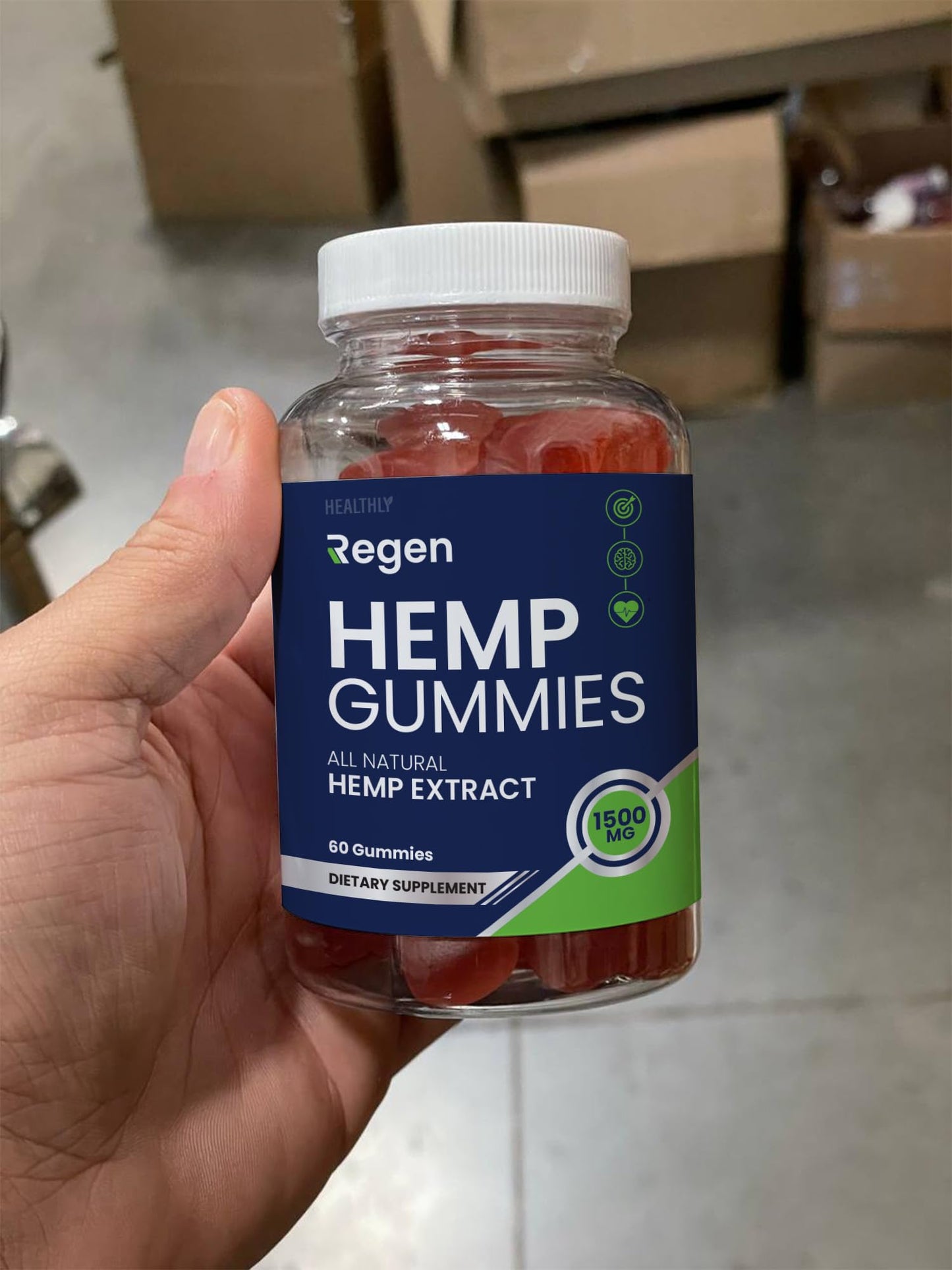Purvia Regen Hemp Gummies Extra Strength Formula, 60 Gummies