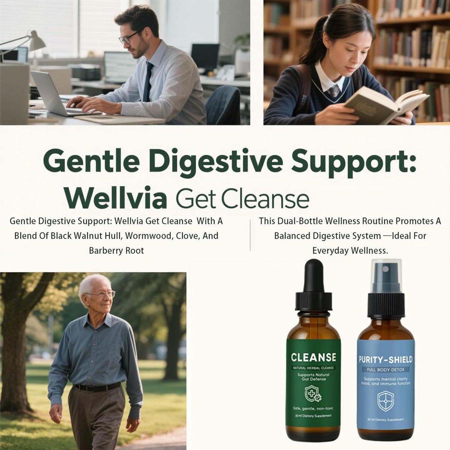 Nitidissima Wellvia Gut Cleanse, Purity Shield, Gut and Colon Support Capsule, 1 Count