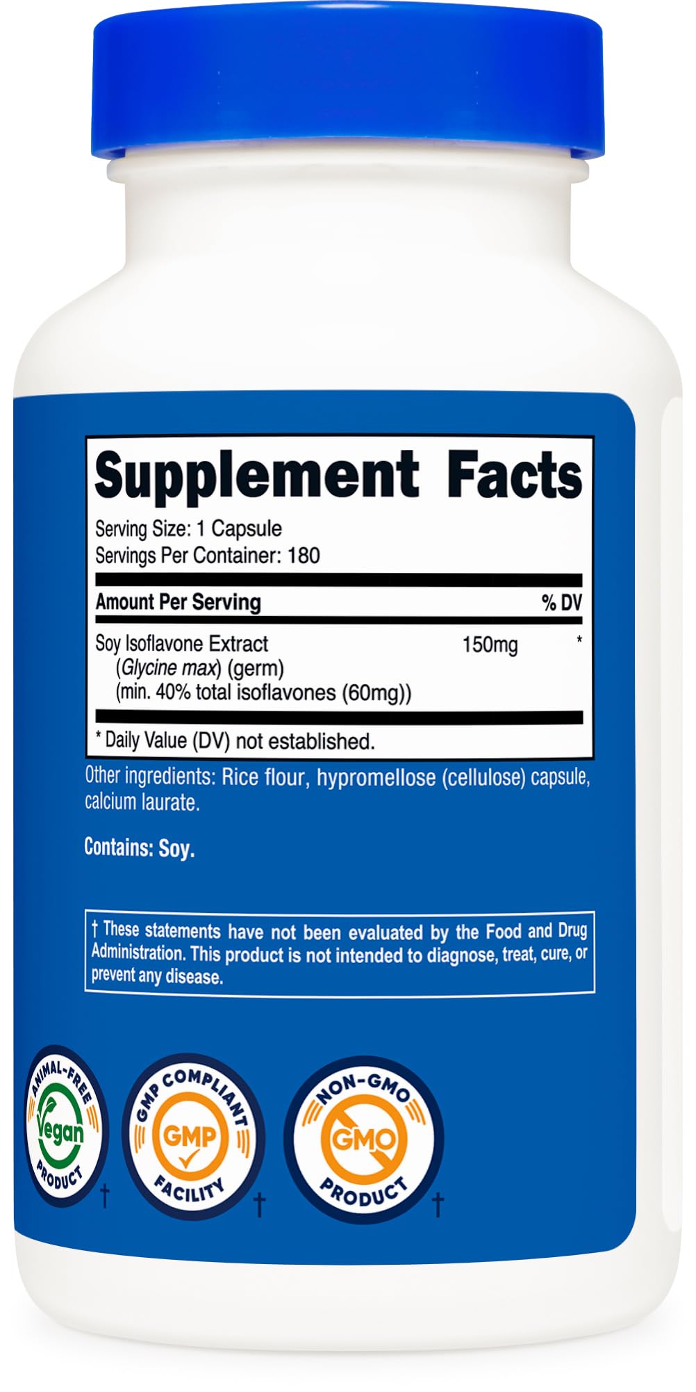 Nutricost Soy Isoflavones 150mg Capsules, 180 Count