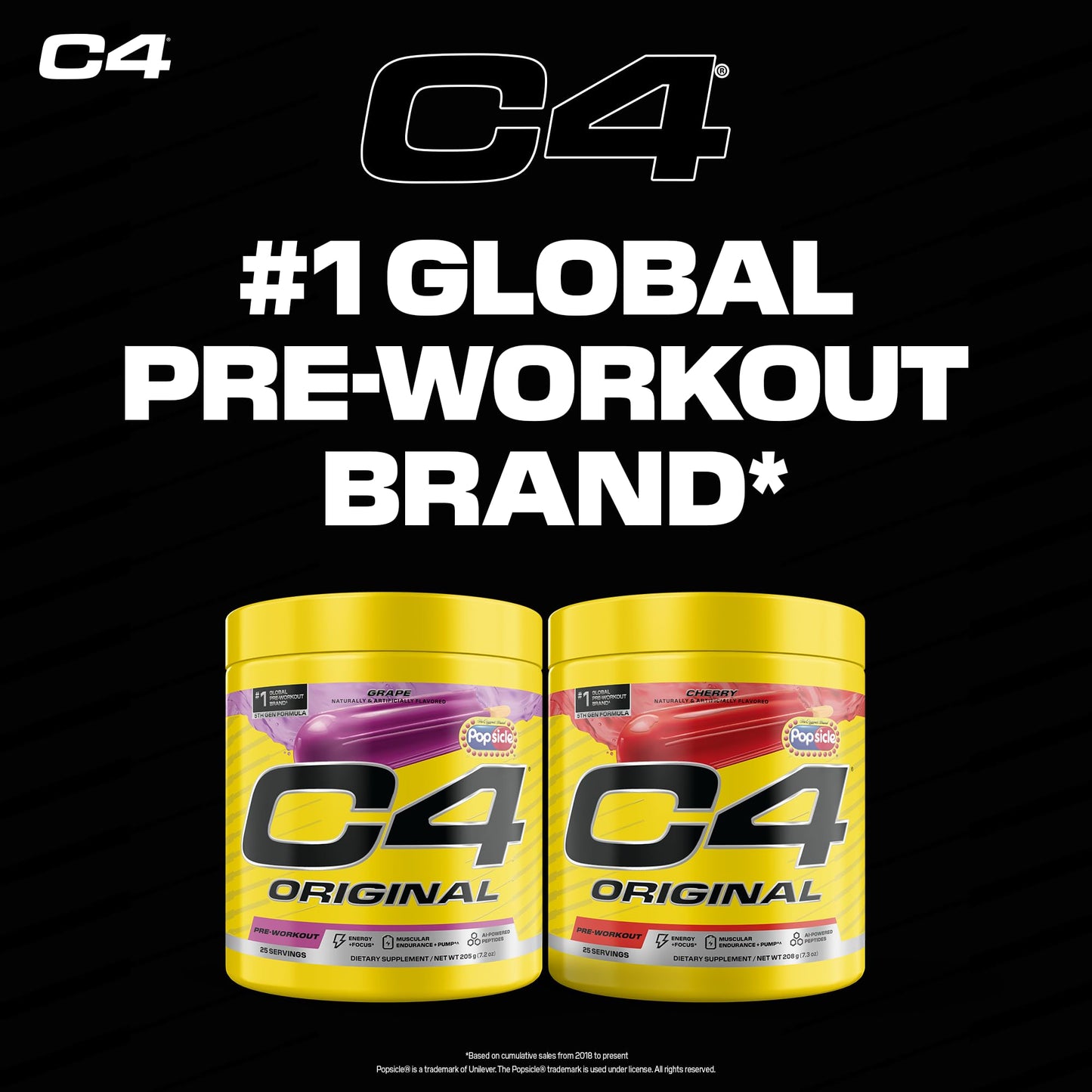 C4 Cellucor C4 Original Pre Workout Popsicle Cherry Powder 7.94 Ounce