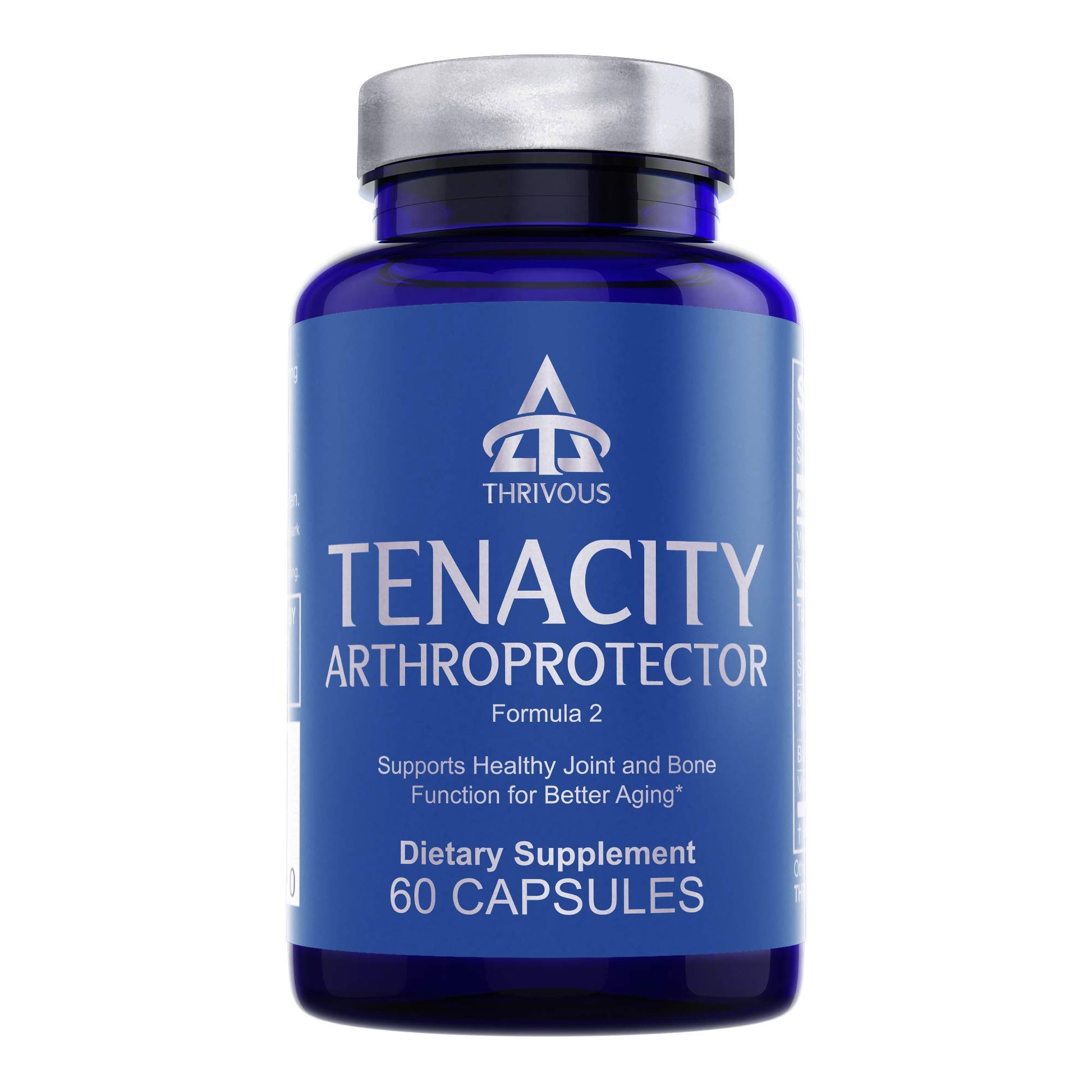 Thrivous Tenacity Arthroprotector – Joint & Bone Support Supplement with ApresFlex Boswellia, Turmeric, Vitamin D3 & K2 – 60 Capsules
