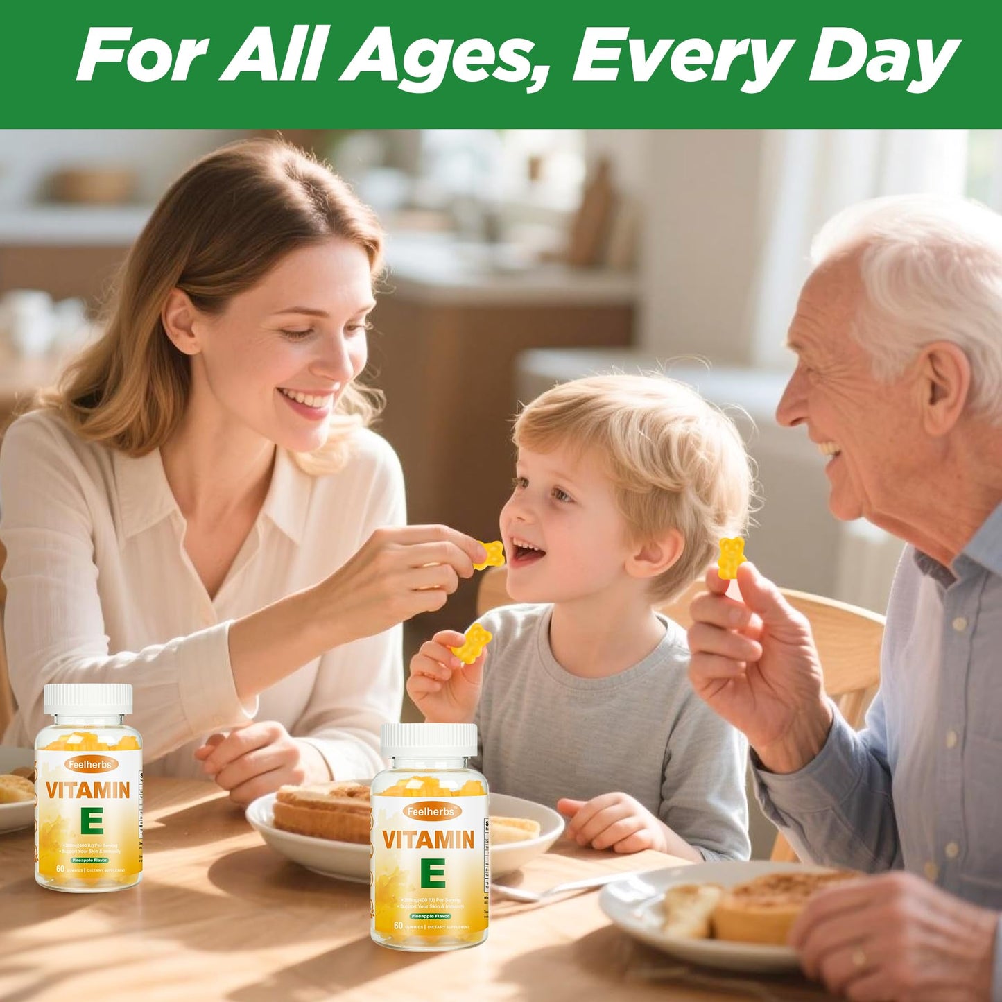 Feelherbs Vitamin E Gummies, 60 Gummies
