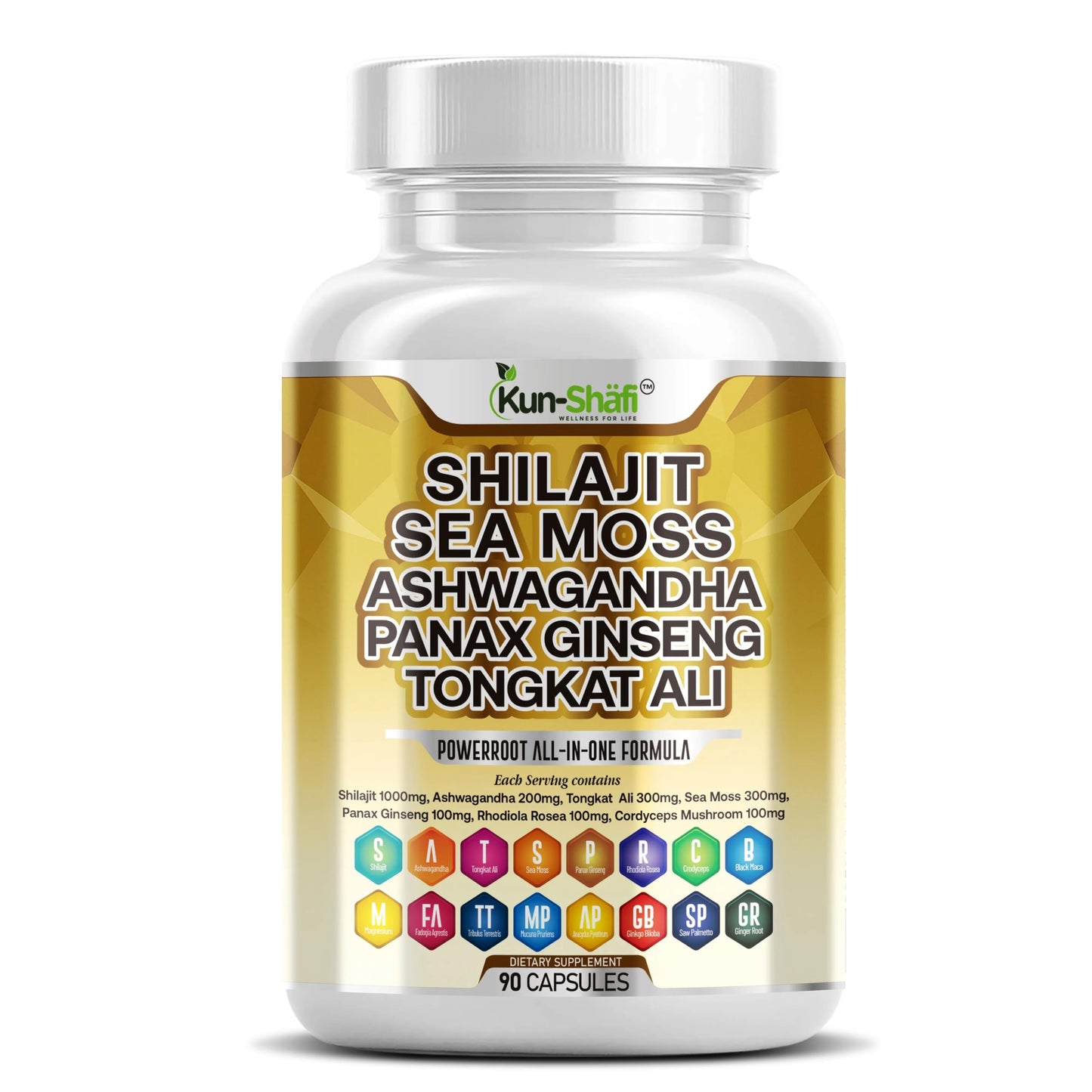 Kun Shafi Shilajit Complex Capsules, 90 Capsules