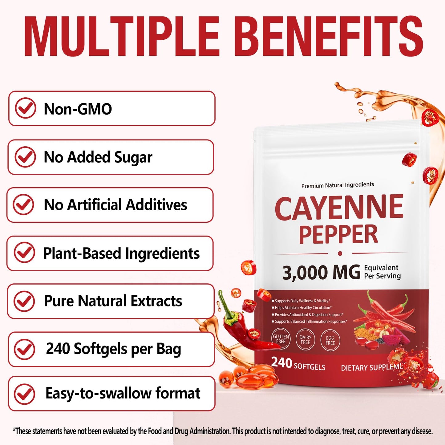 RSGRT Cayenne Pepper Softgels Capsule 240 Count