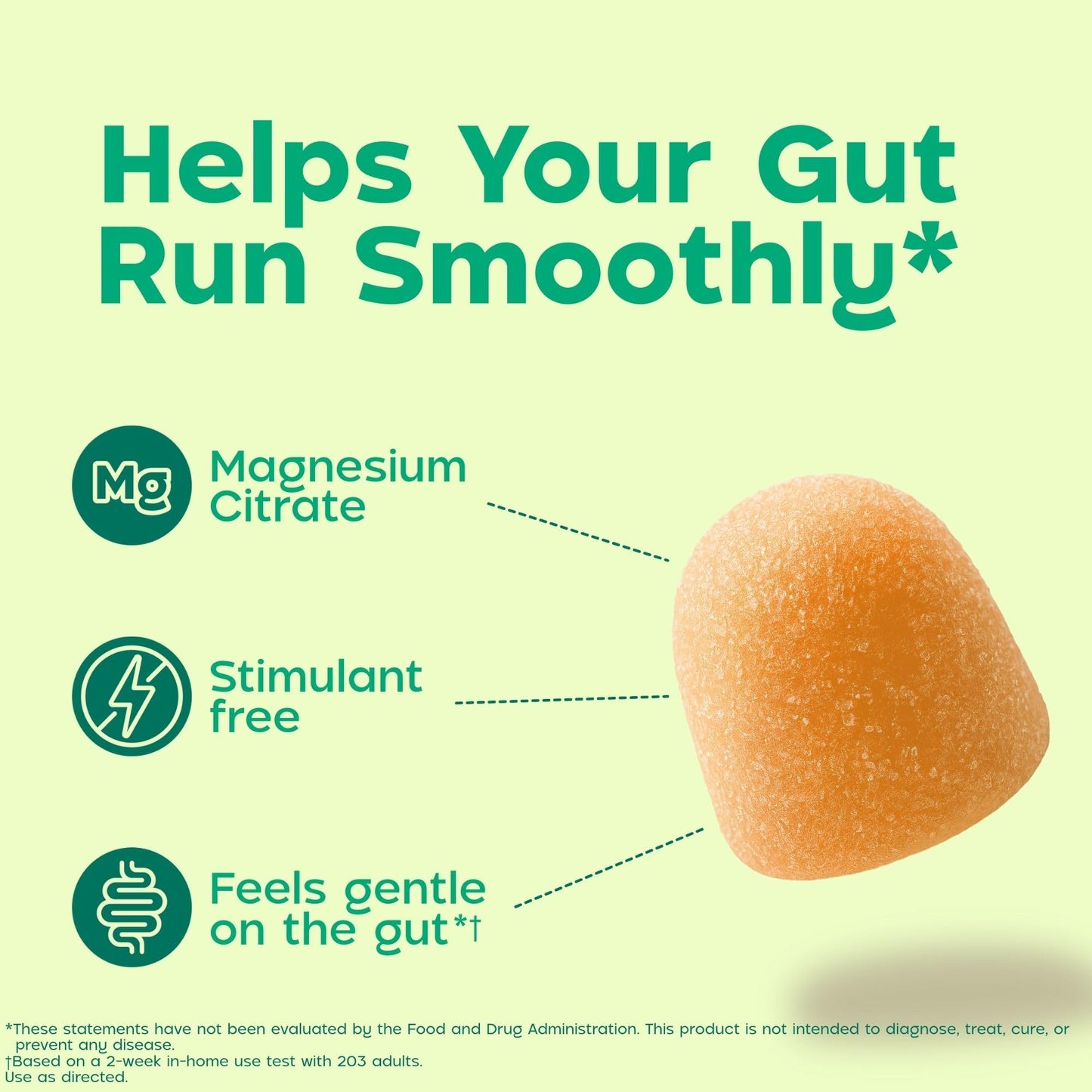 Dulcolax Daily Gut Support Magnesium Formula Gummies, 60 Count