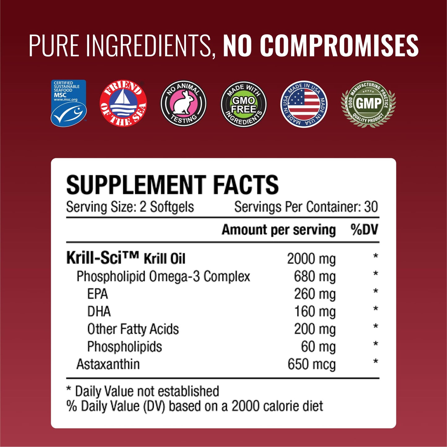 Approved Science Krill Oil Softgels 60