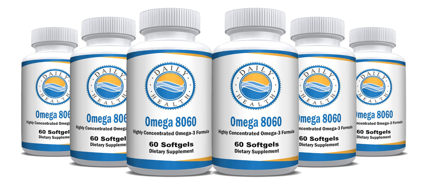 Daily Health Omega 8060 2400mg Omega-3 Fish Oil Joint Health Supplement Capsules 360