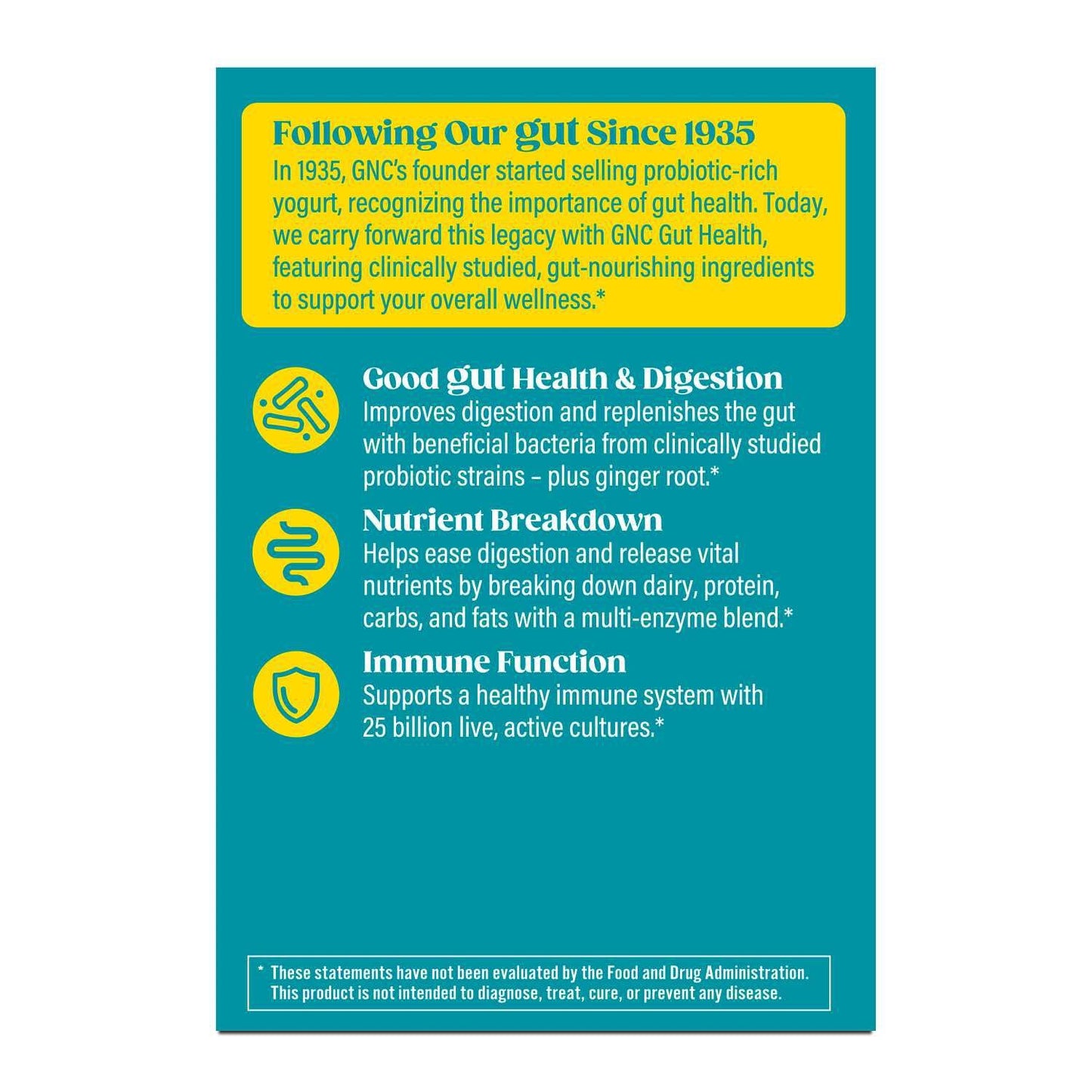 GNC Probiotic 25B with Enzymes Capsules 60