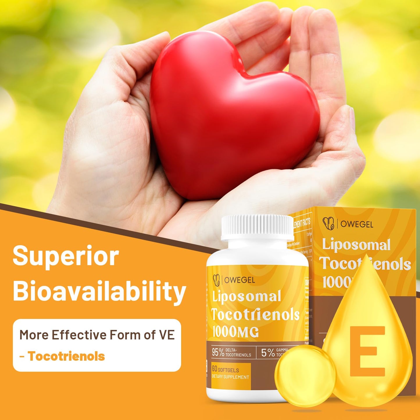 owegel Liposomal Tocotrienols 1000 mg Softgels 120