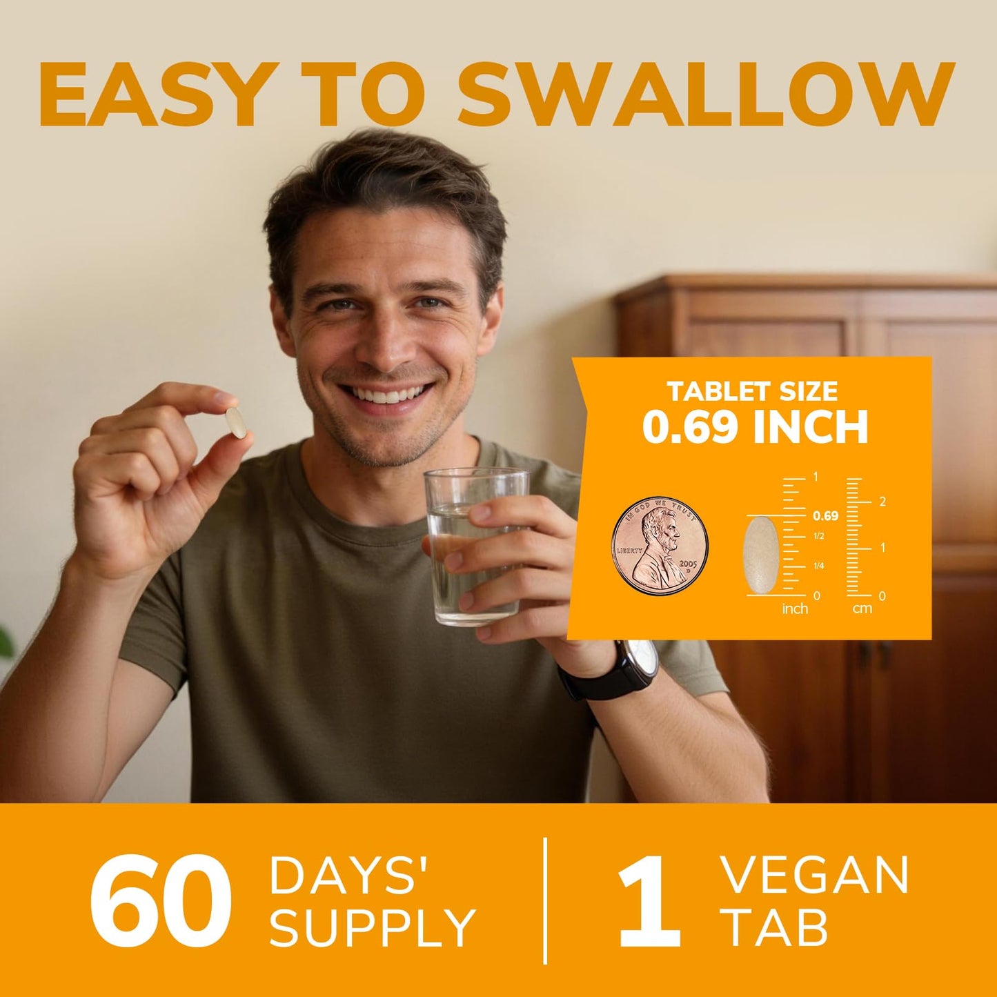 Vitalibre Vitamin C 1000mg with Citrus Bioflavonoids, Rose Hips, Echinacea & Turmeric, Immune Support, Antioxidant Protection, Collagen Production, 60 Tablets