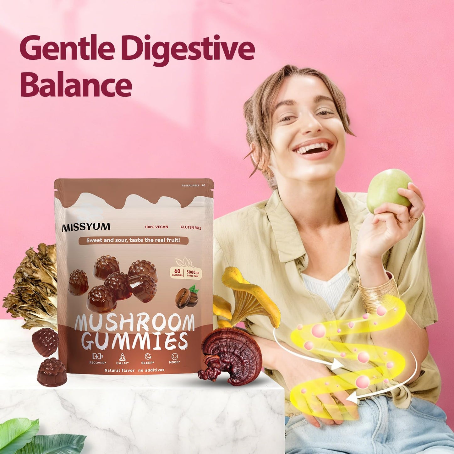 MISSYUM Mushroom Gummies 60 Count