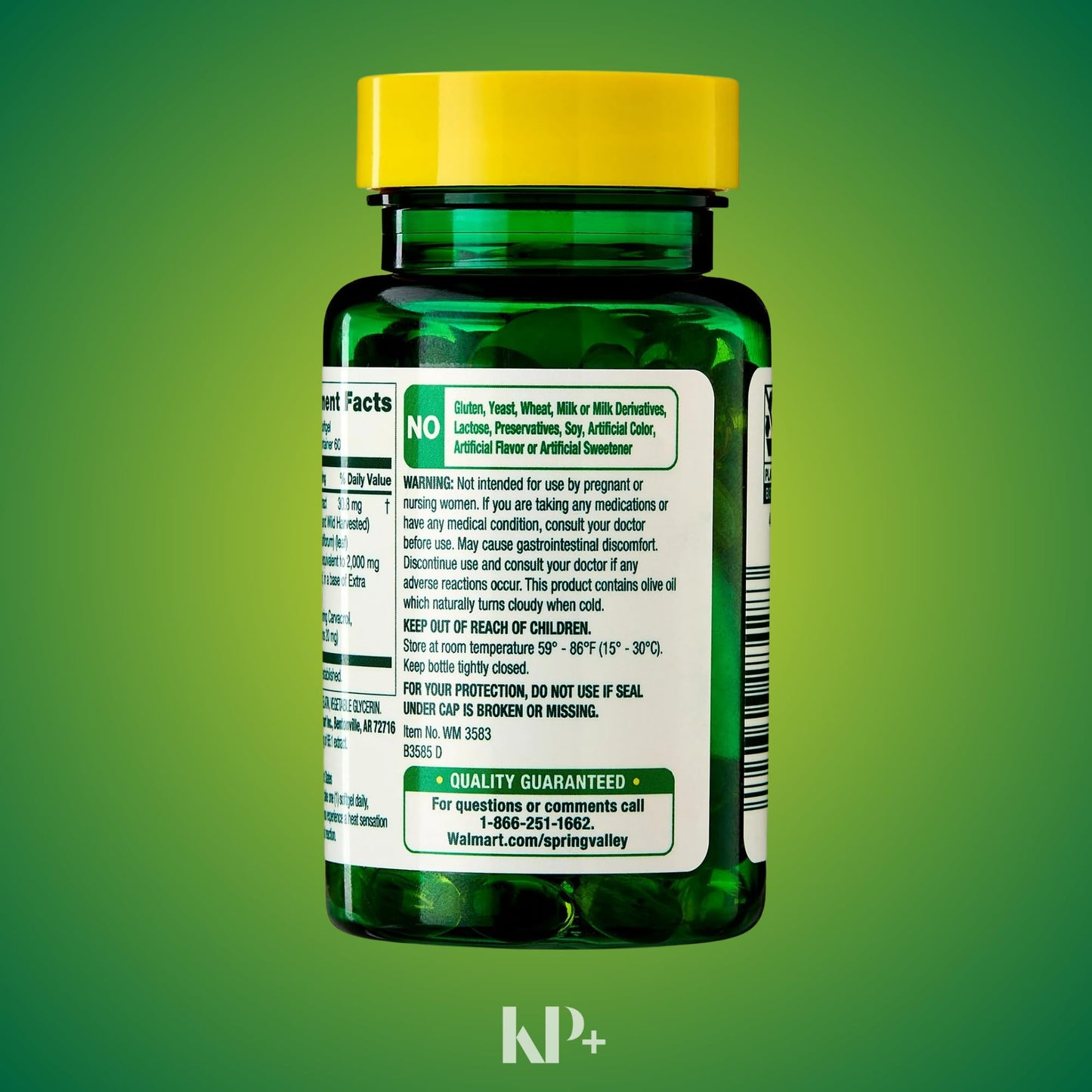 KP+ Oil of Oregano Extract Softgels 120