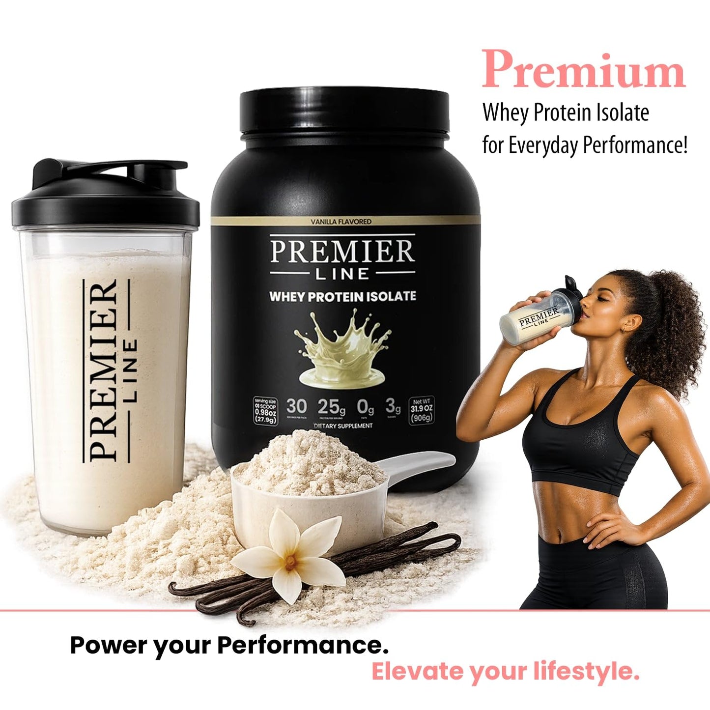 Premier Line Whey Protein Isolate Powder, 1
