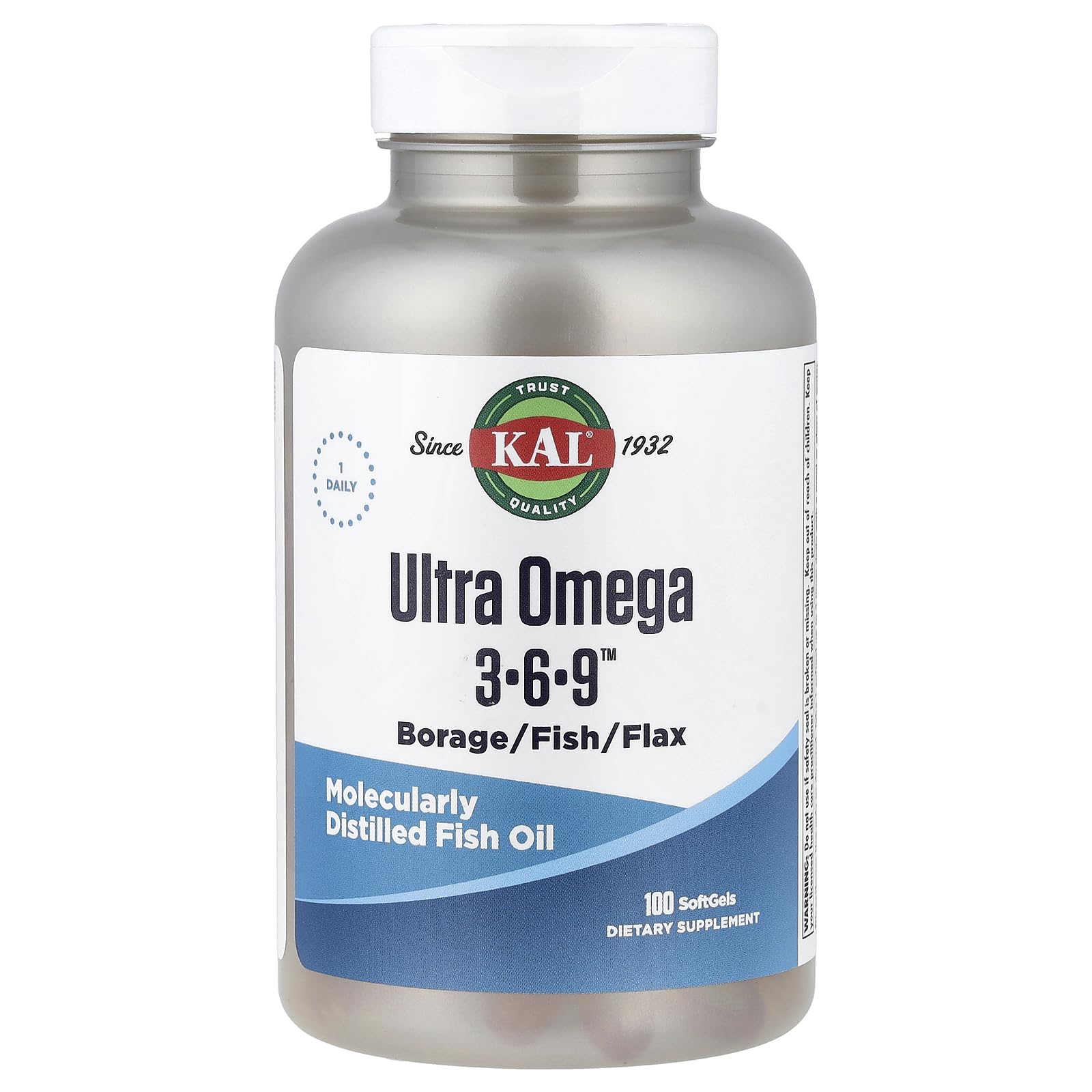 KAL Ultra Omega 3-6-9 Softgels 100 Count