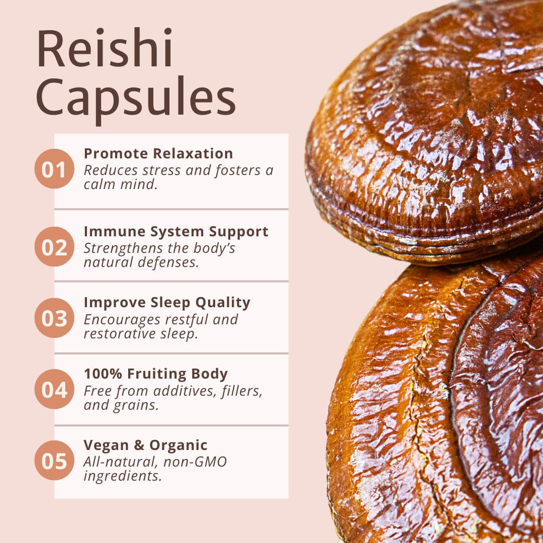 Magic Doze Reishi Mushroom Supplement, 60 Capsules